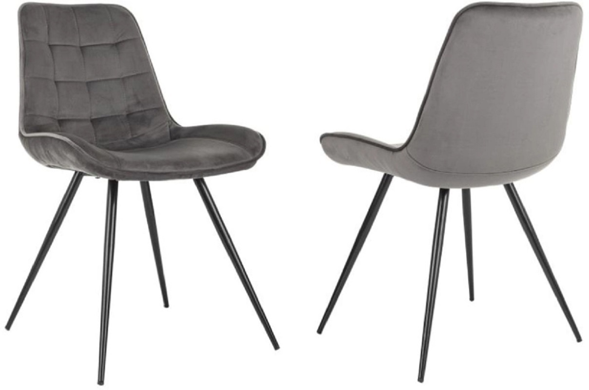 Изображение товара Стул для дома Бюрократ CH-K2_2 комплект 2 шт серый мебель из металла и велюра Россия