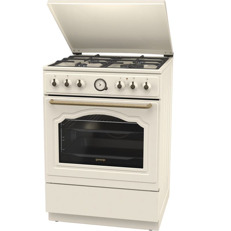 Изображение товара Комбинированная плита GORENJE GKS6C71CLI бежевый 60 см, духовка 71 л, электронный программатор