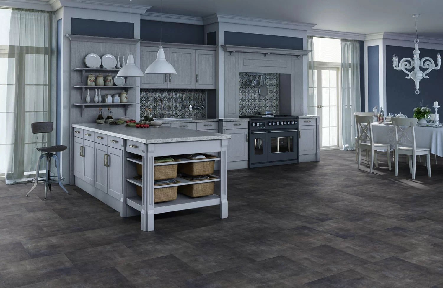 Изображение товара Клеевая ПВХ-плитка Tarkett Art Vinyl Lounge Concrete 34 класс