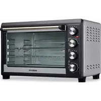 Изображение товара Мини-печь Hyundai MIO-HY076 45 л. 2000 Вт конвекция гриль черный серебристый Изображение товара Мини-печь Hyundai MIO-HY076 45 л. 2000 Вт конвекция гриль черный серебристый