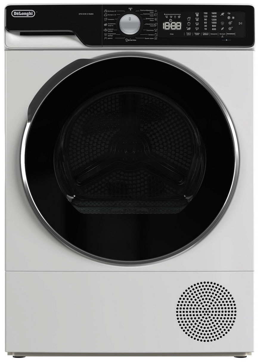 Изображение товара Сушильная машина DELONGHI DTD 8105 H FABIO 8 кг, тепловой насос, белая