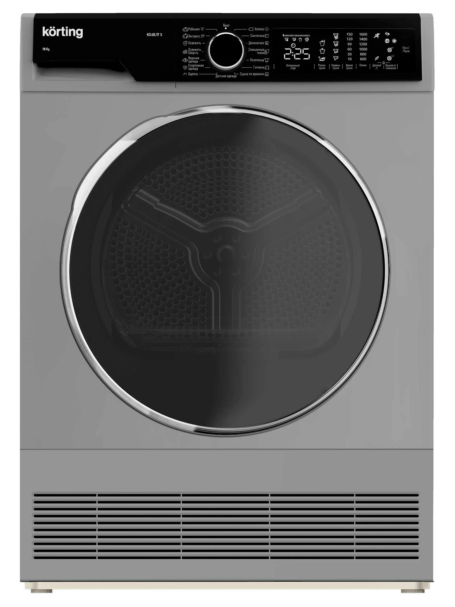 Изображение товара Сушильная машина Korting KD 60L97 S 10 кг серебристый встройка напольная Турция