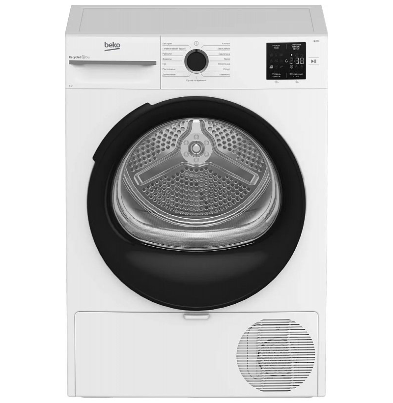 Изображение товара Сушильная машина Beko BM3T37220 с тепловым насосом 7 кг белый