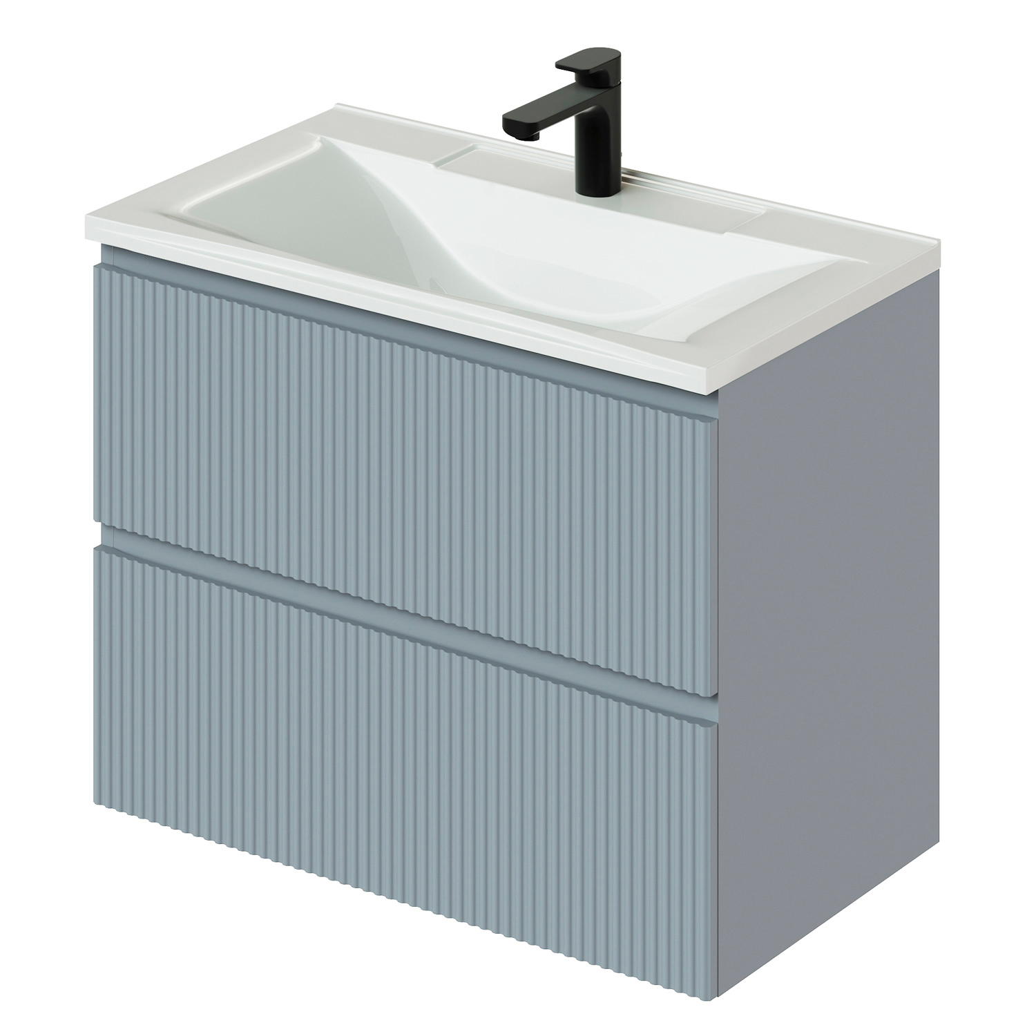 Изображение товара Тумба с раковиной Итана Kate 4657810336513 подвесная 78.70см цвет green wood