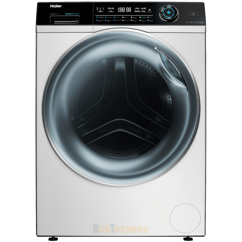 Изображение товара Стиральная машина HAIER HW80-BP14979 8 кг белая фронтальная программа защиты от детей
