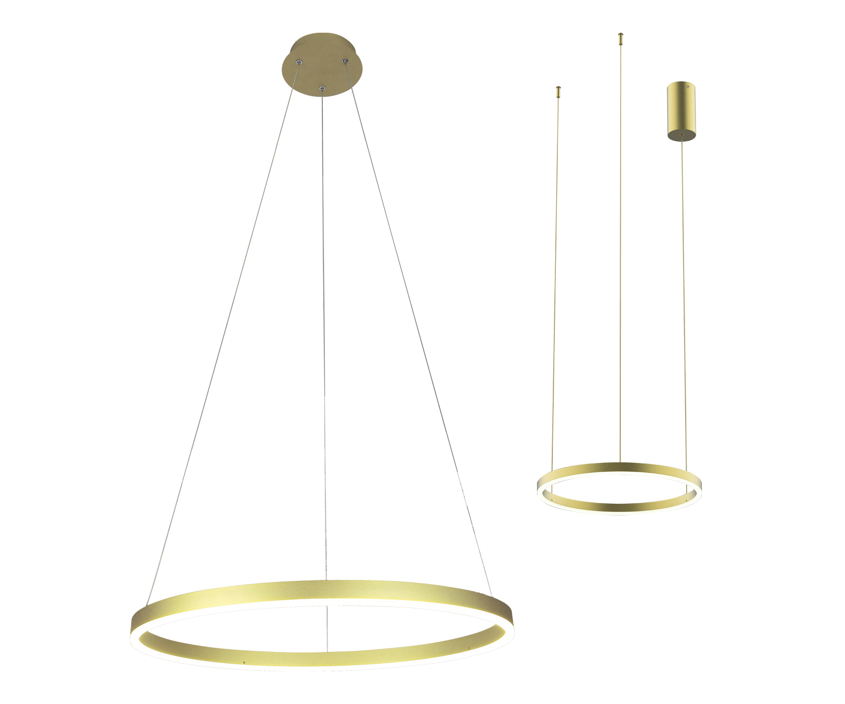 Изображение товара Светильник подвесной светодиодный Kink light Тор 08213.32p 36 Вт 15 м² нейтральный белый золото