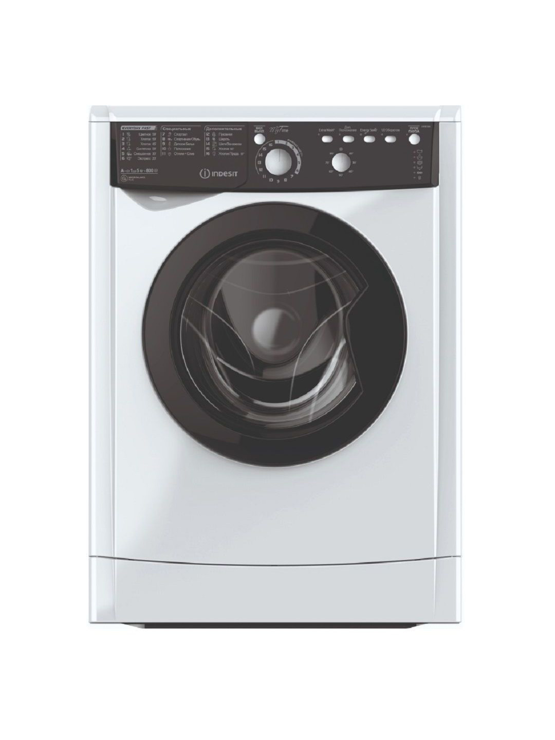 Изображение товара Стиральная машина Indesit EWSB 5085 BK CIS 5 кг фронтальная белая