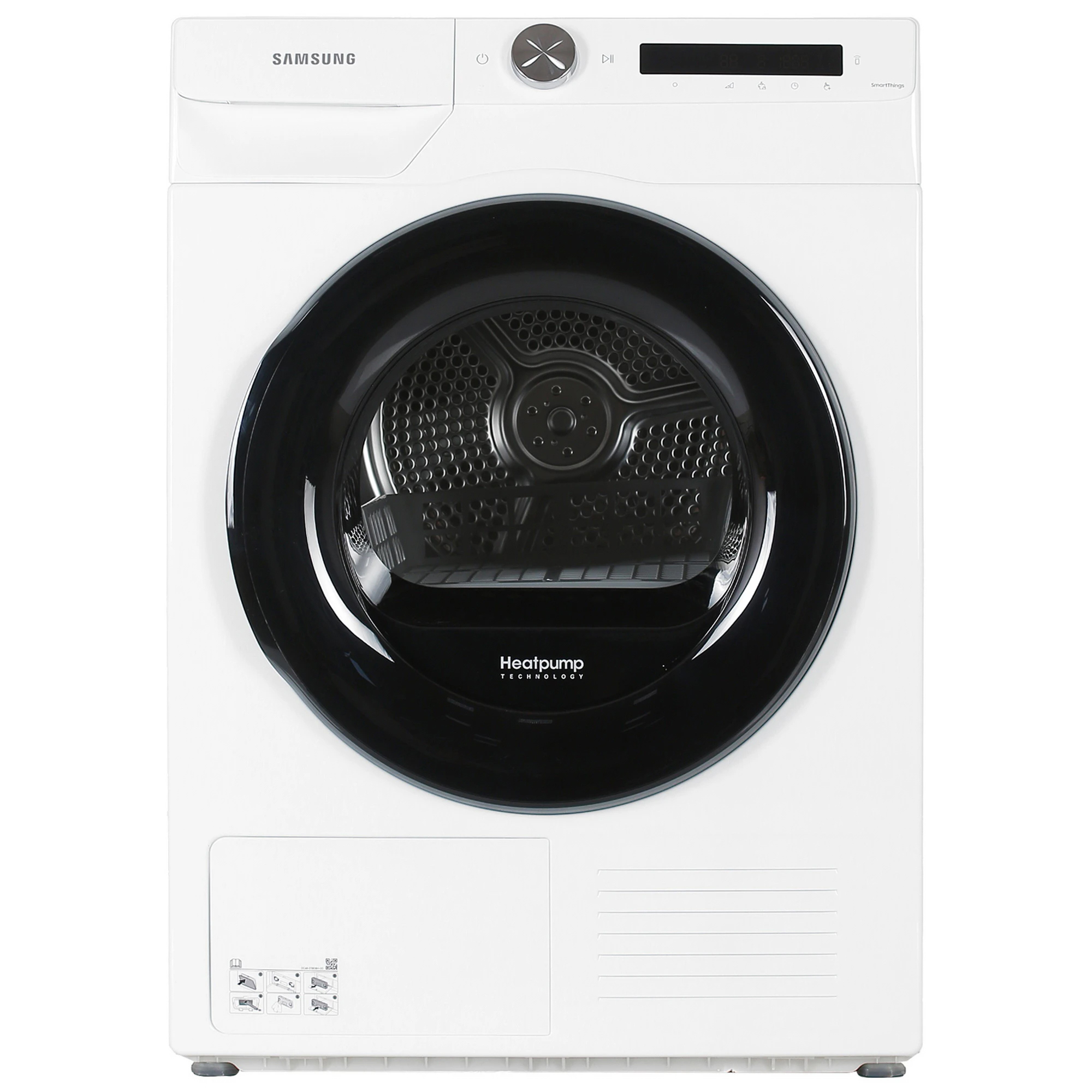 Изображение товара Сушильная машина Samsung DV90T5240AW 60x85x60 см 9 кг с тепловым насосом цвет белый