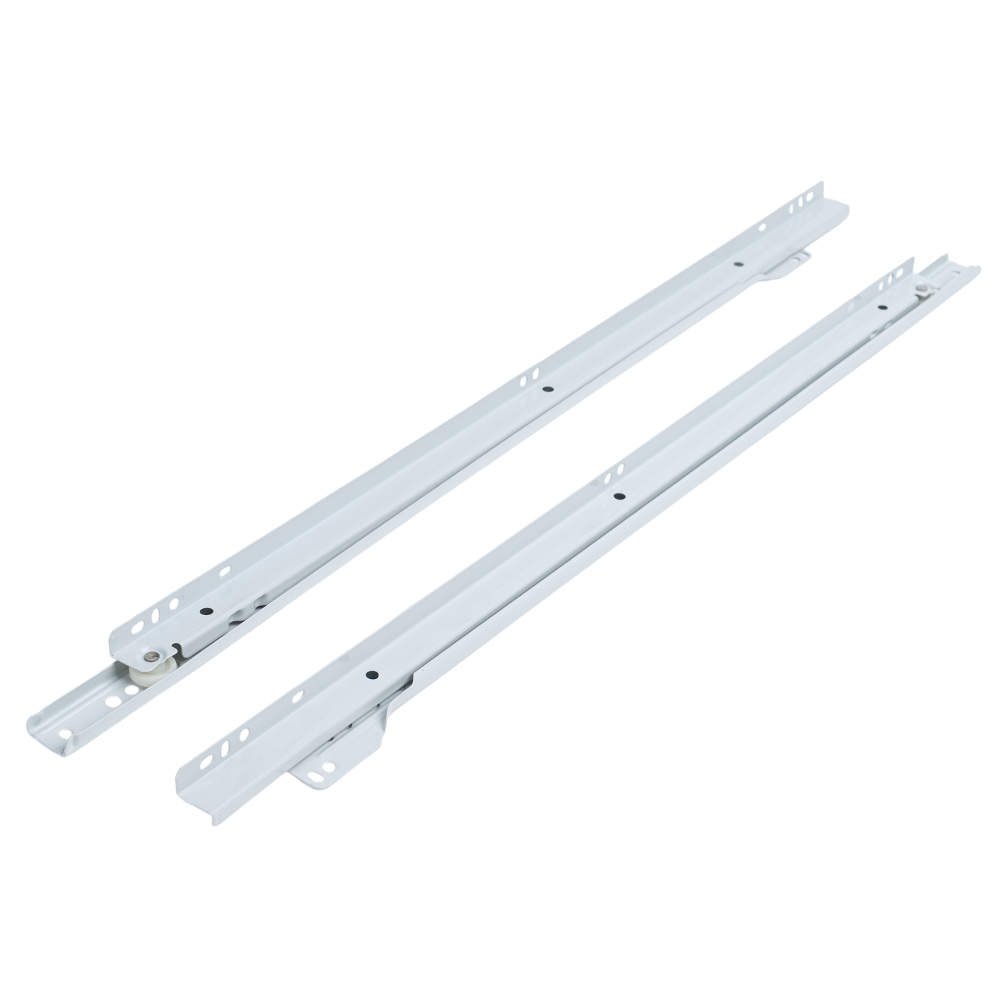 Мебельные направляющие 450 мм сталь цвет белый