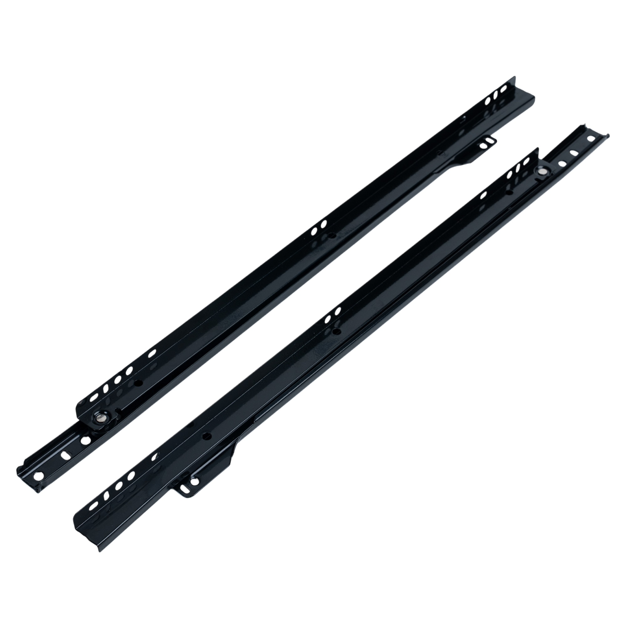 Мебельные направляющие 400 мм сталь цвет черный