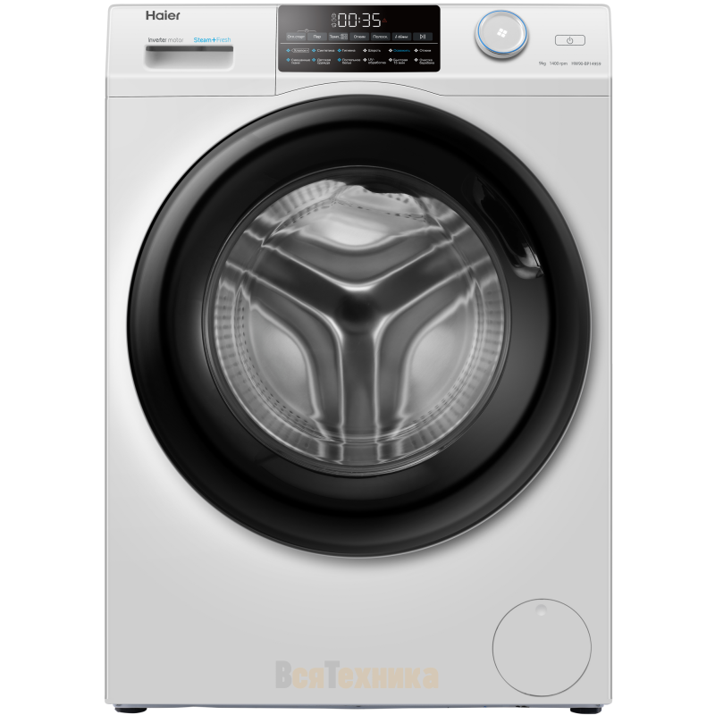 Изображение товара Стиральная машина Haier HW90-BP14959 9 кг белого цвета механический регулятор