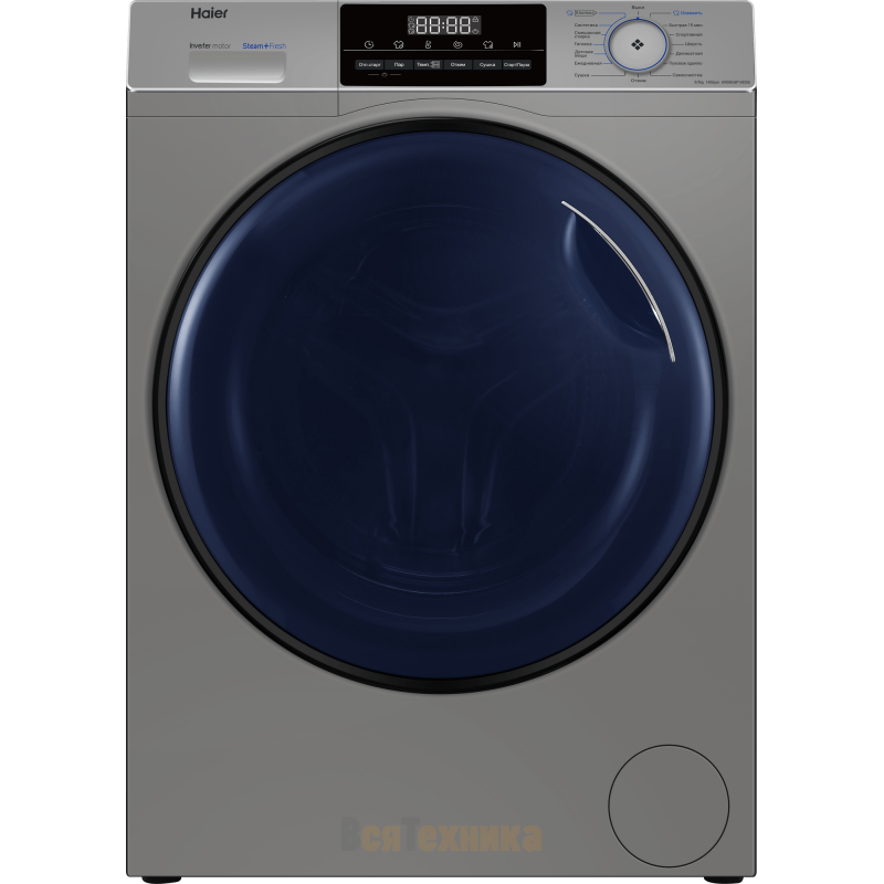 Изображение товара Стиральная машина с сушкой Haier Hwd80-bp14929s 59.5x85x45 см 8 кг цвет серебристый
