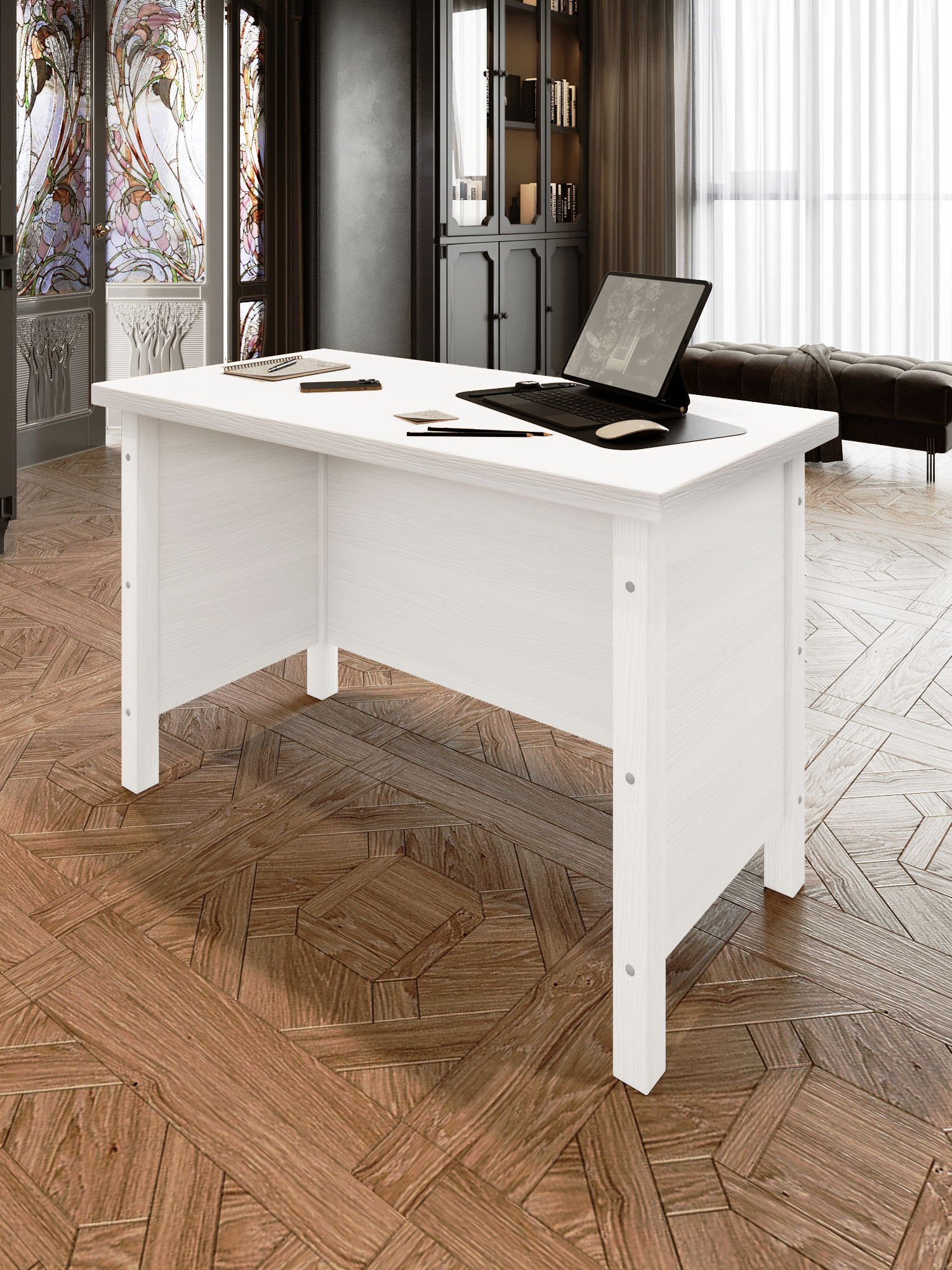 Изображение товара Стол Solarius Классика 60x75x90 см Массив сосны цвет белый