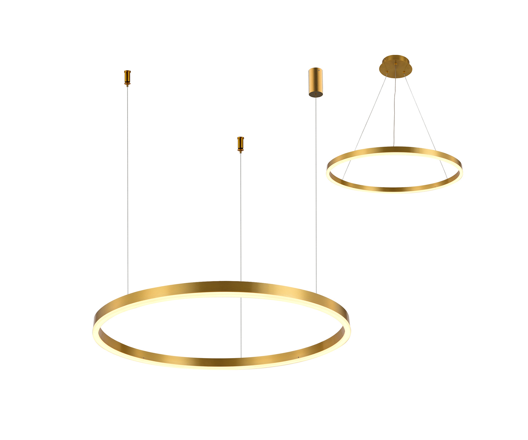 Изображение товара Светильник подвесной светодиодный Kink light Тор 08212.36a 3000k 10 м² нейтральный белый свет цвет латунь