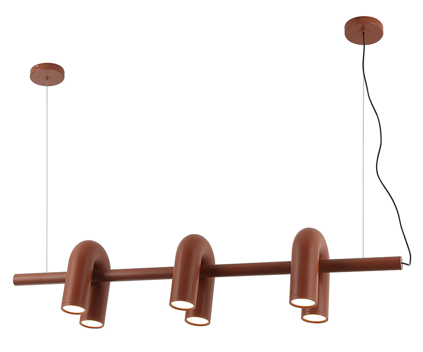 Изображение товара Светильник подвесной светодиодный Kink light Канти 08465-3a.06 15 м² нейтральный белый свет цвет красный