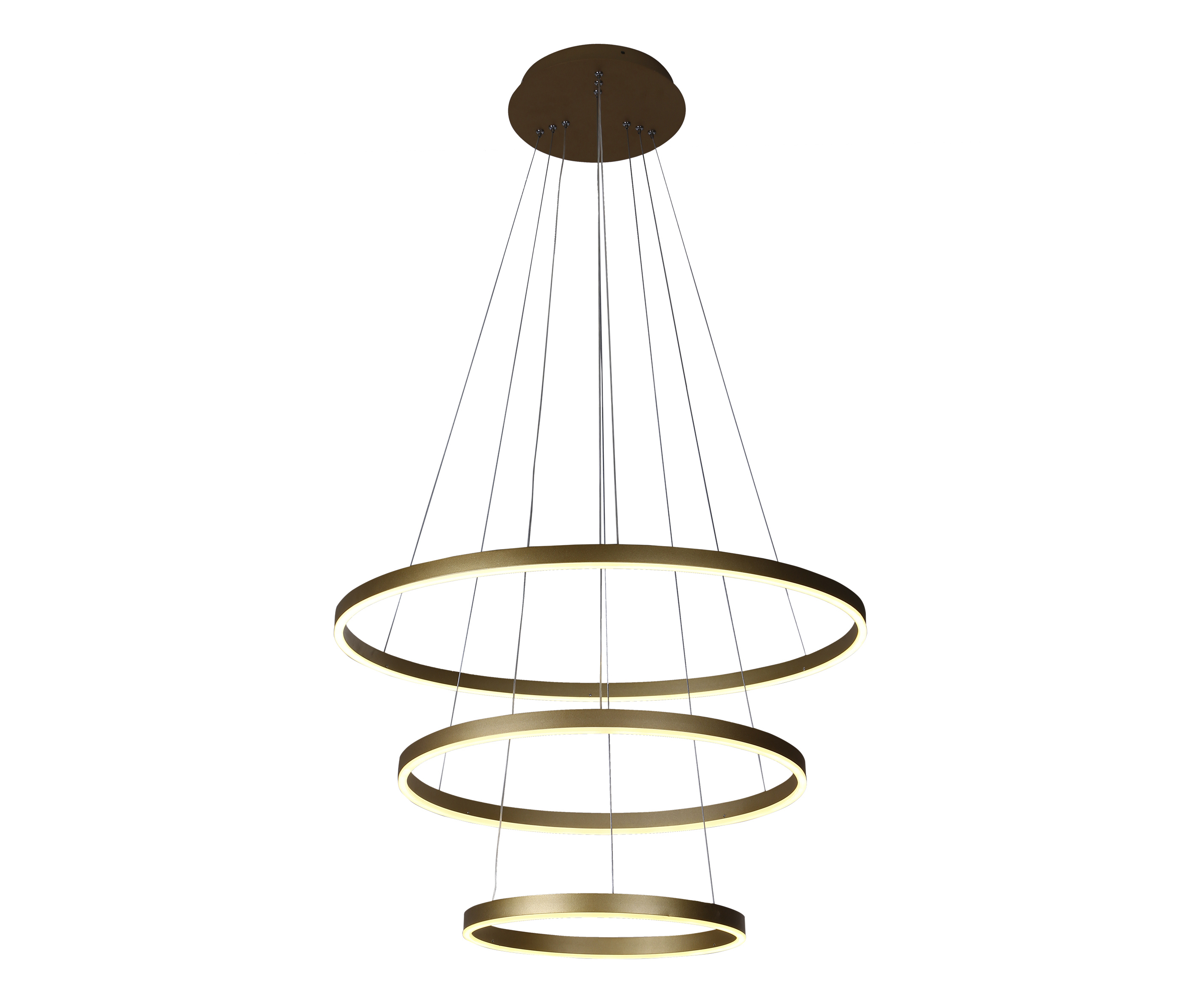 Изображение товара Светильник подвесной светодиодный Kink light Тор 08223.33 3000k 50 м² нейтральный белый свет цвет золотистый