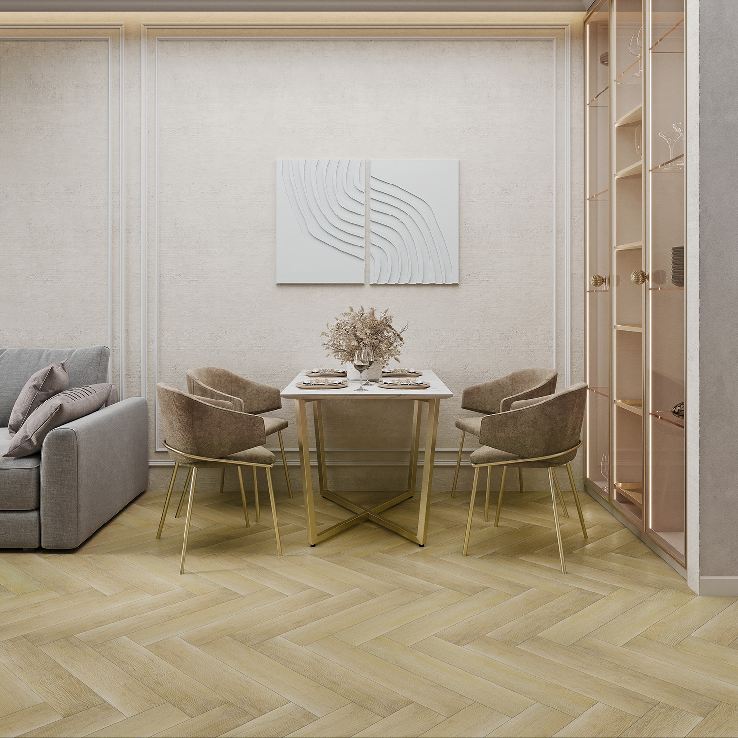 Изображение товара SPC плитка Floorwood Authentic Golden Sunset 4 мм влагостойкая и износостойкая