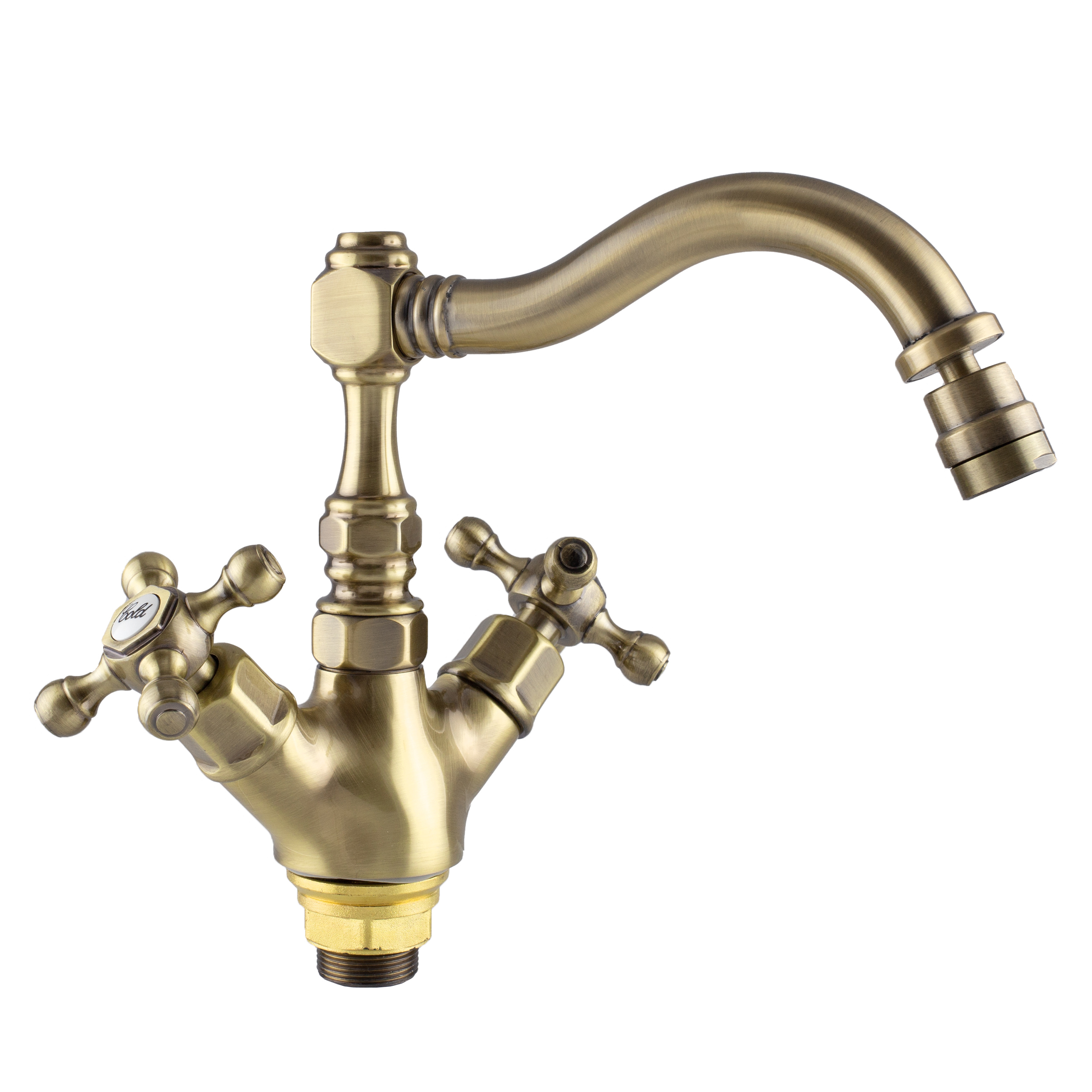 Изображение товара Смеситель для кухни Potato P50329-2 бронза поворотный с аэратором