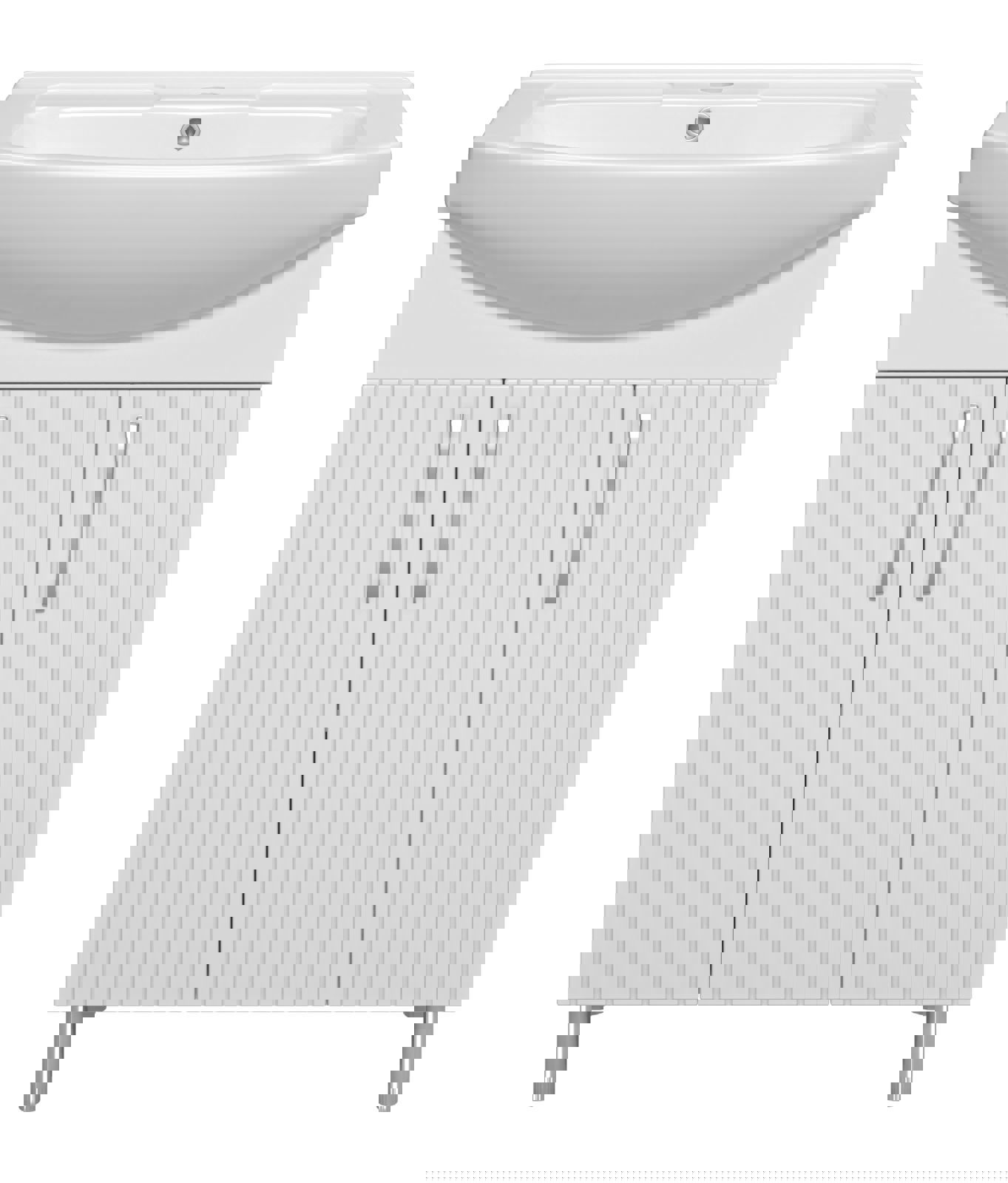 Изображение товара Тумба с раковиной Misty Изео 75 напольная белая эмаль для ванной