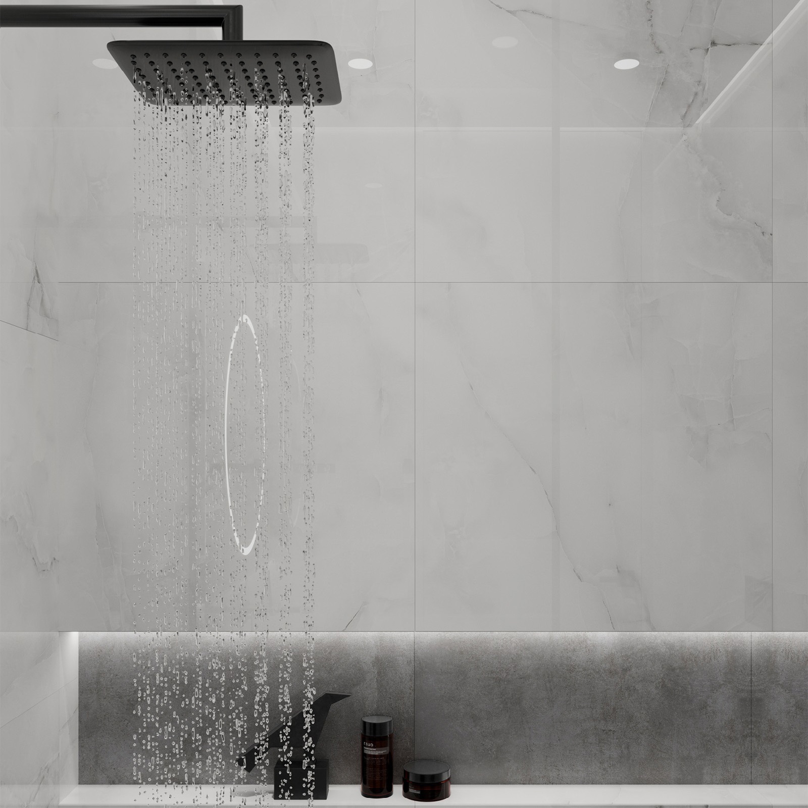 Изображение товара Глазурованный керамогранит Arcadia Ceramica Anty Sky Grey Glossy 60x60 см