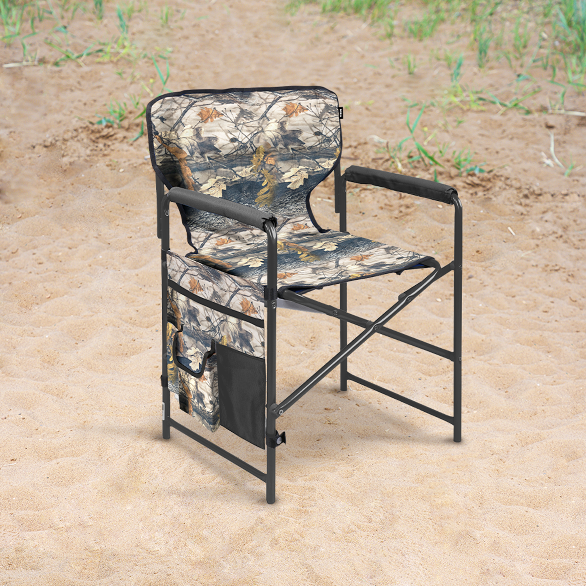 Изображение товара Кресло садовое складное Nika 52x86x15 см дерево камуфляж лесной