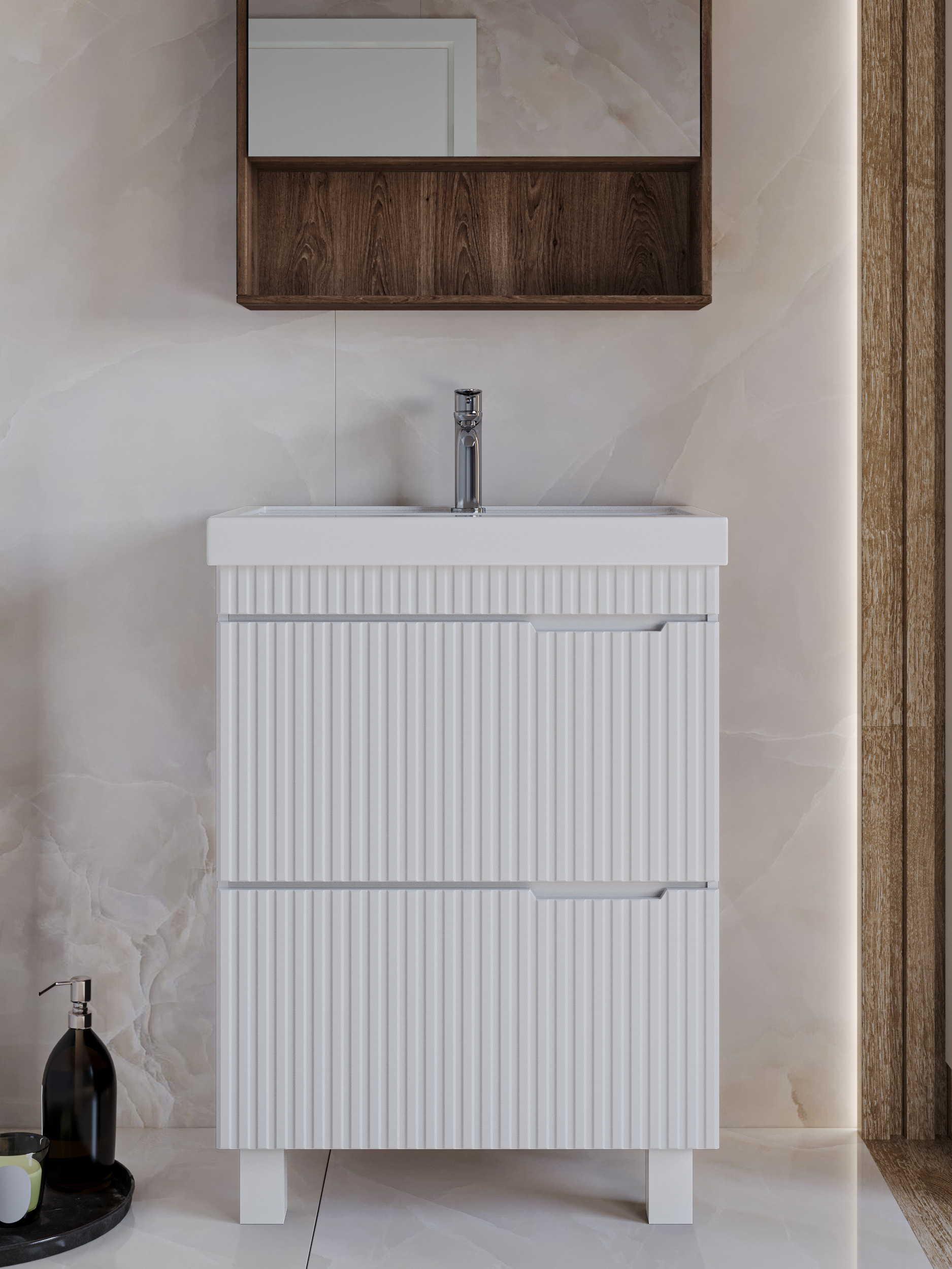 Изображение товара Тумба для ванной Play Фостер 80 напольная цвет белый под раковину 80 см