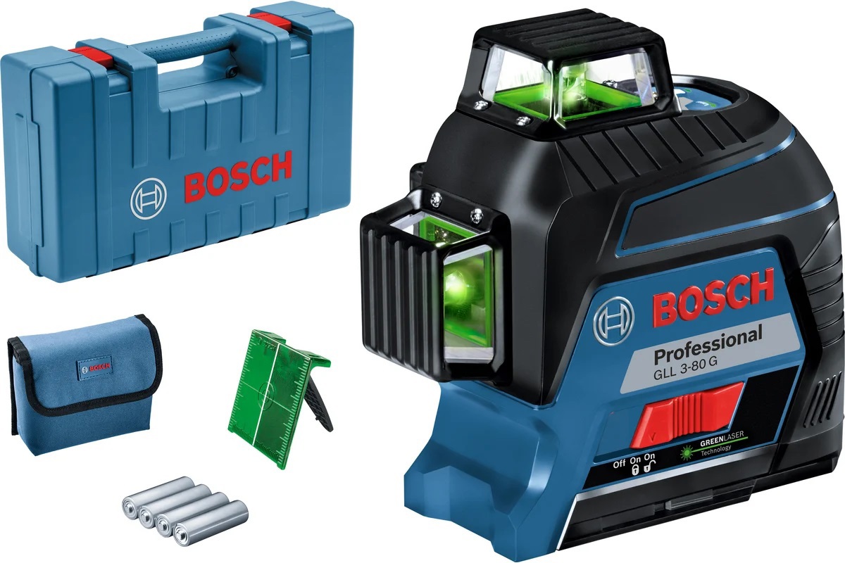 Изображение товара Уровень лазерный Bosch Professional GLL 3-80 G, 0601063Y00 зеленый луч, дальность до 30 м