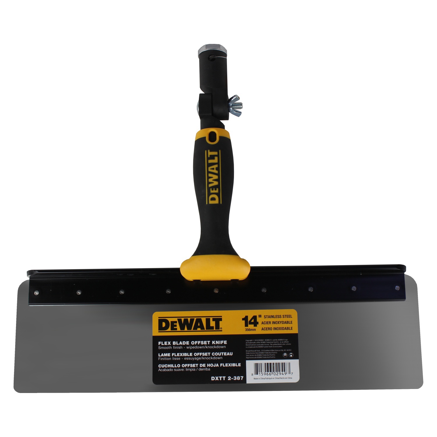 Изображение товара Шпатель фасадный офсетный Dewalt 356, нержавеющая сталь