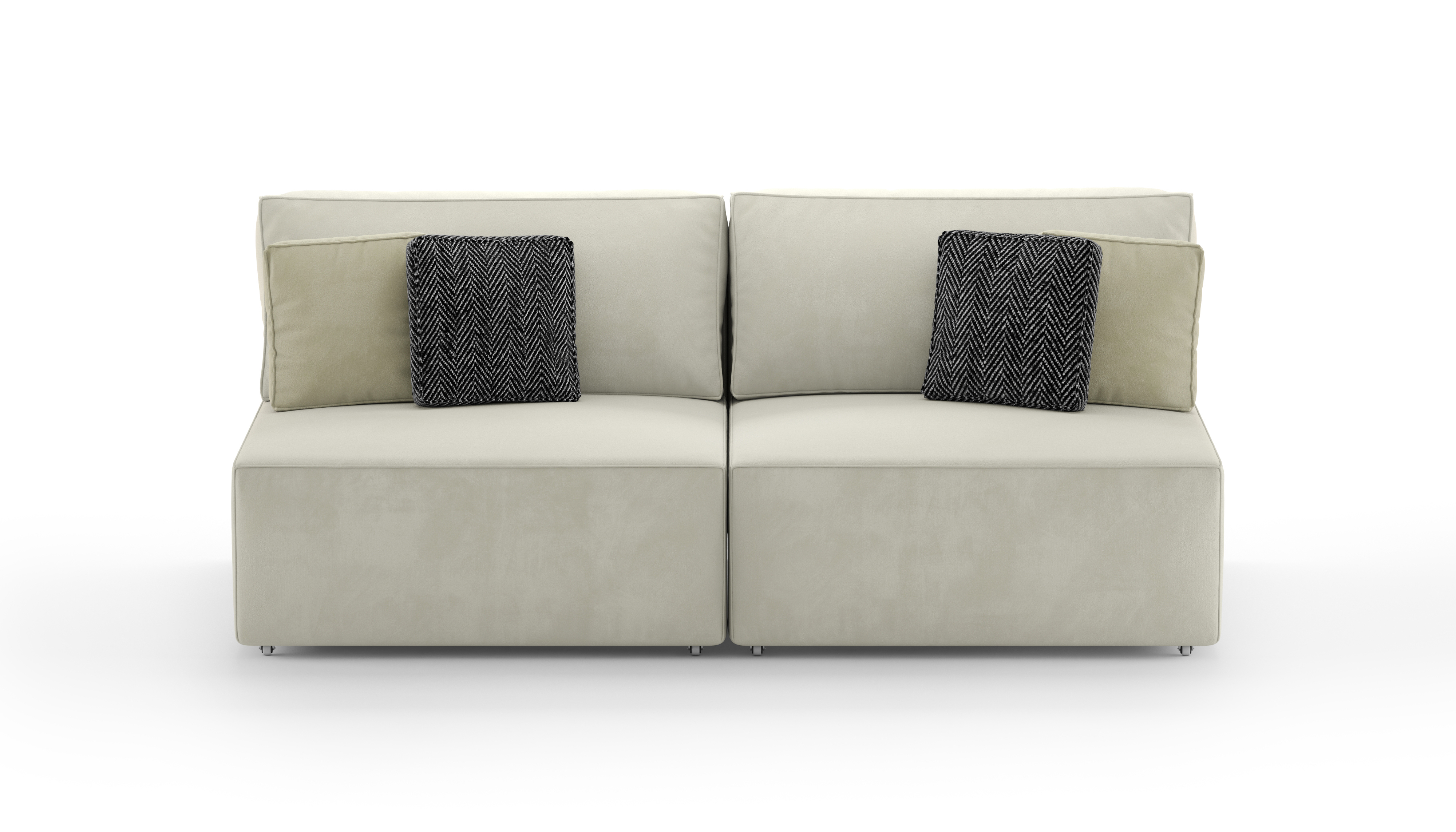 Изображение товара Диван раскладной Mebelroom Тедди 200x80x100 см велюр песочный Россия