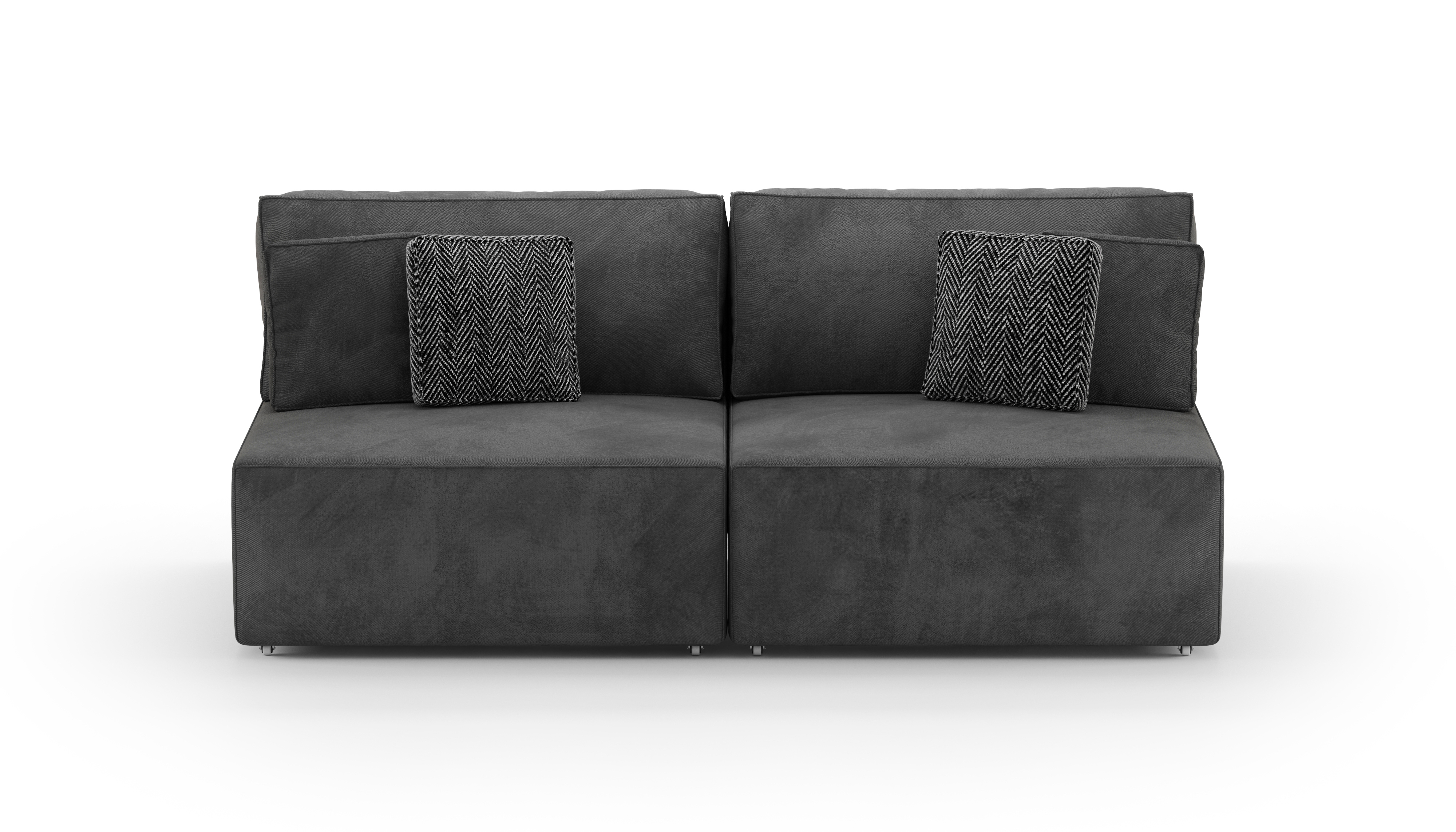 Изображение товара Диван раскладной Mebelroom Тедди 200x80x100 см велюр черный с ящиками