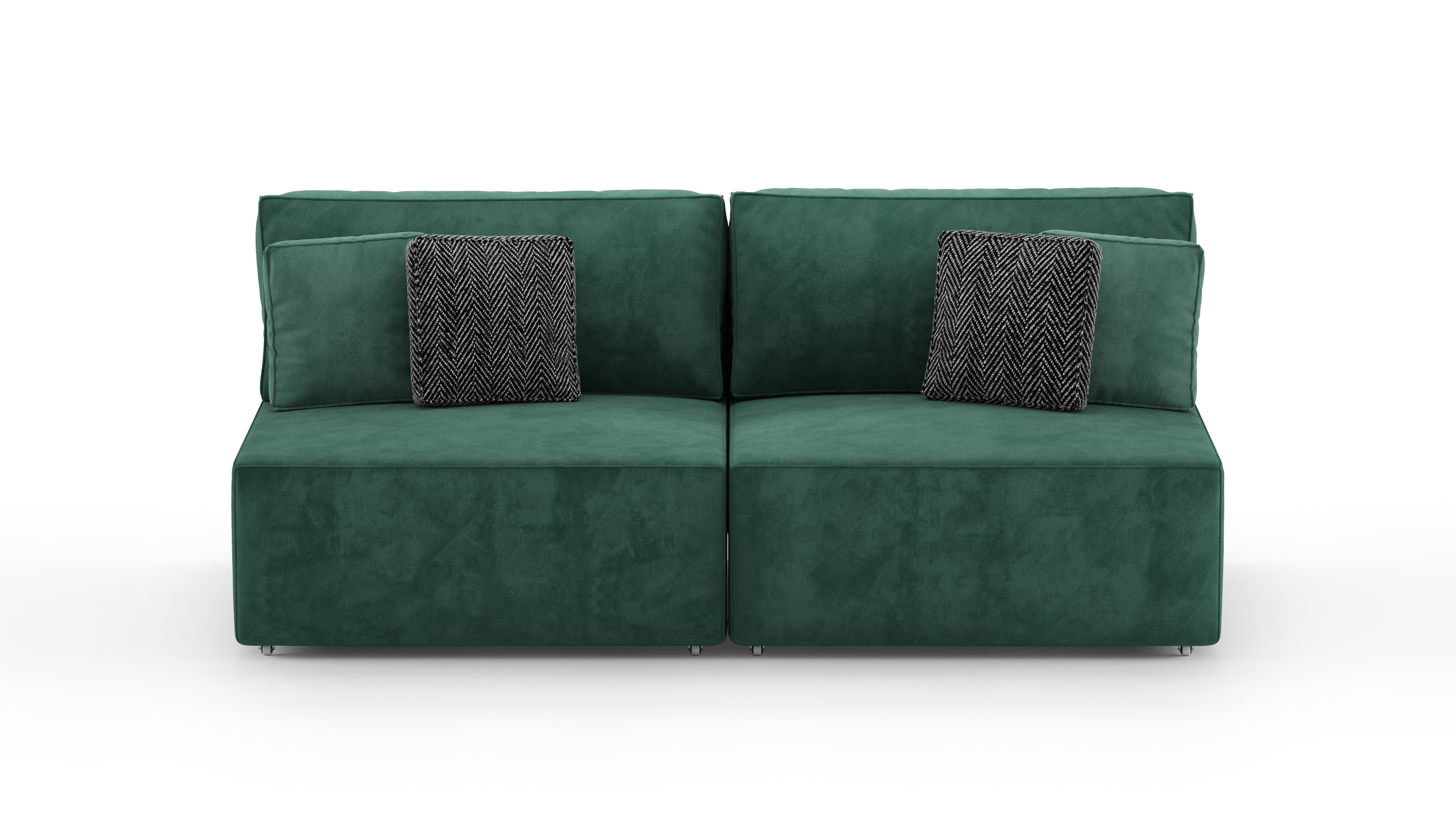 Изображение товара Диван раскладной Mebelroom Тедди 200x80x100 см велюр изумрудный стиль Лофт