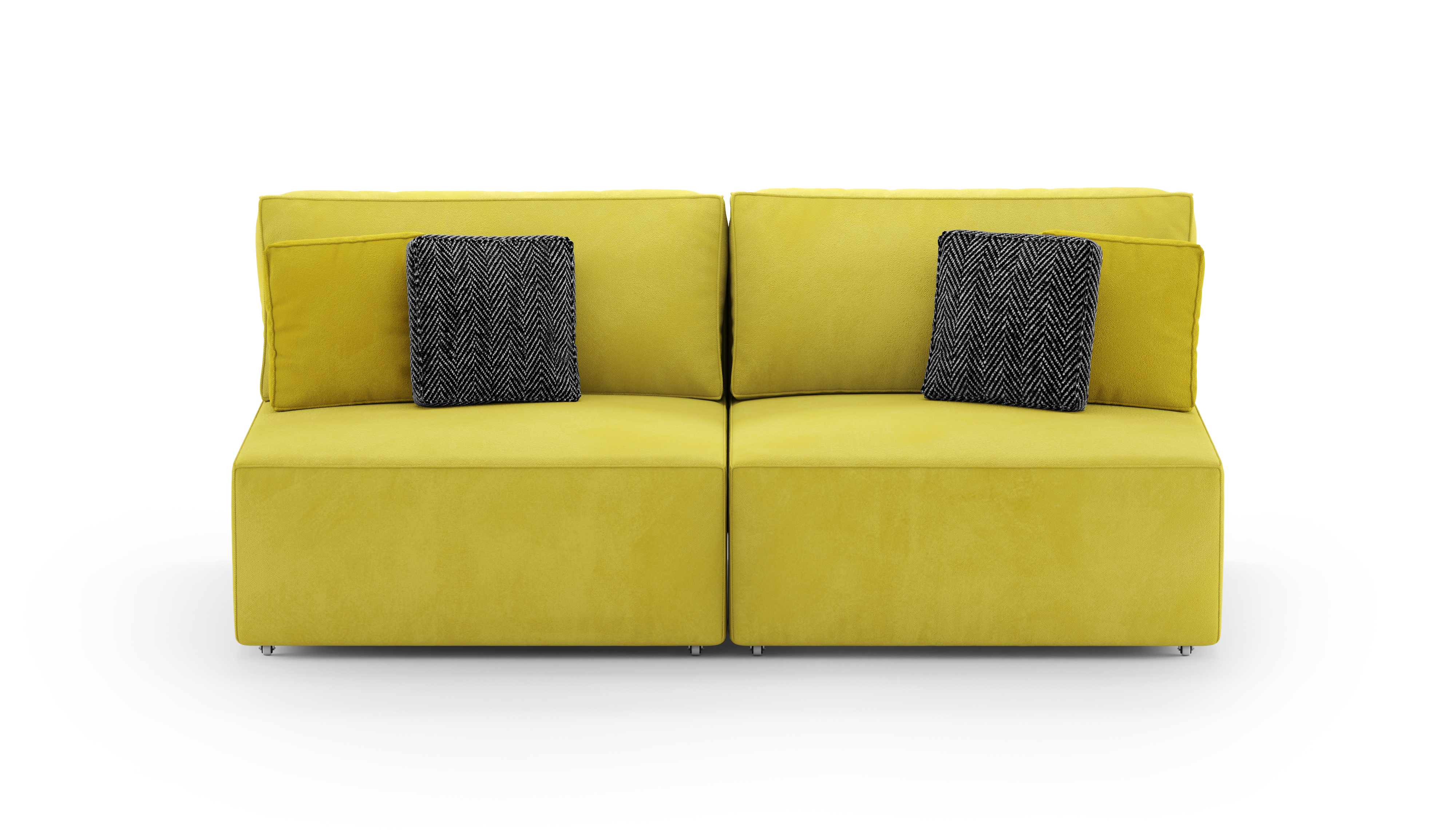 Изображение товара Раскладной диван Mebelroom Тедди велюр желтый 200x80x100 см