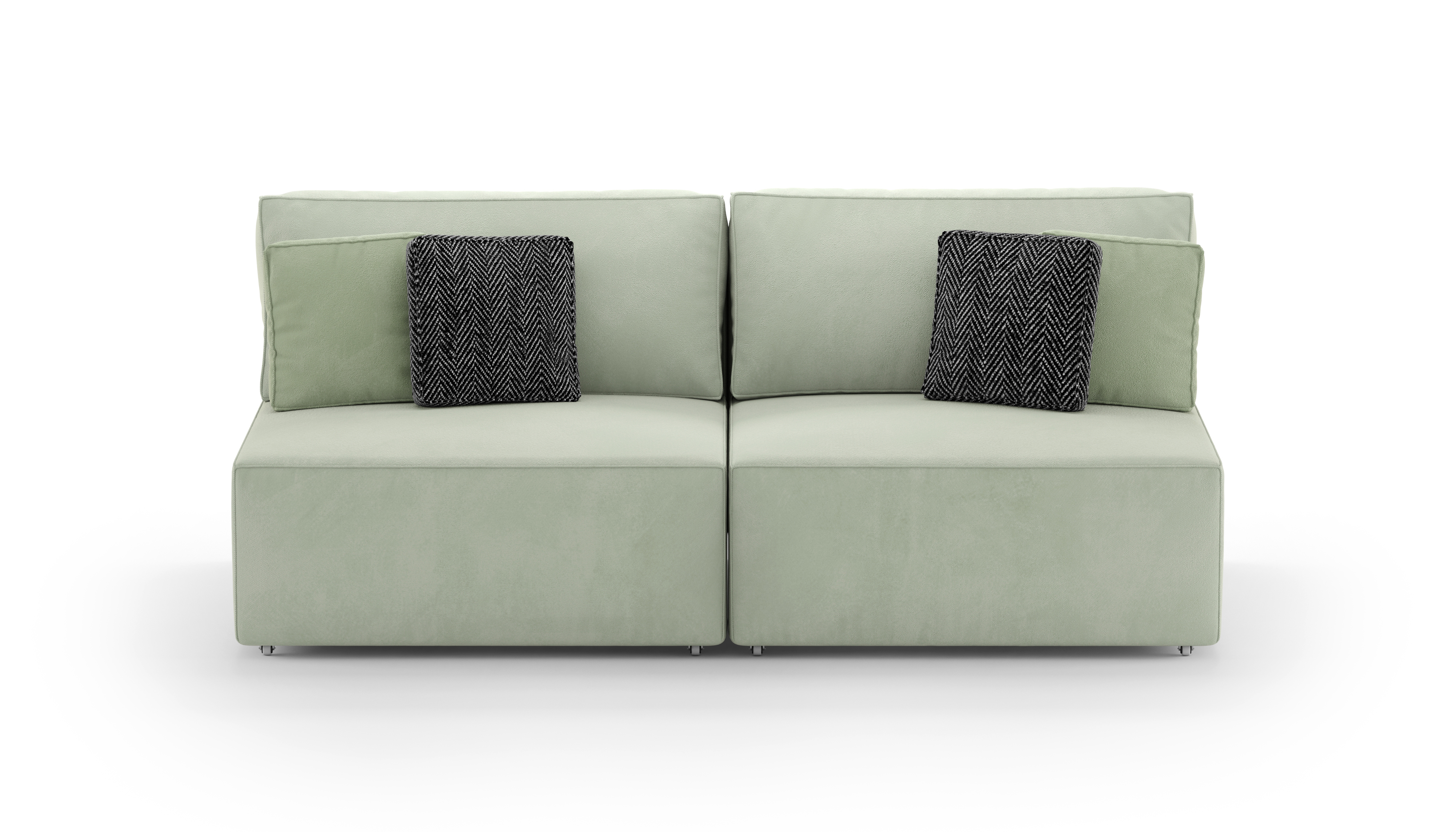 Изображение товара Диван раскладной Mebelroom Тедди 200x80x100 см велюр серо-оливковый