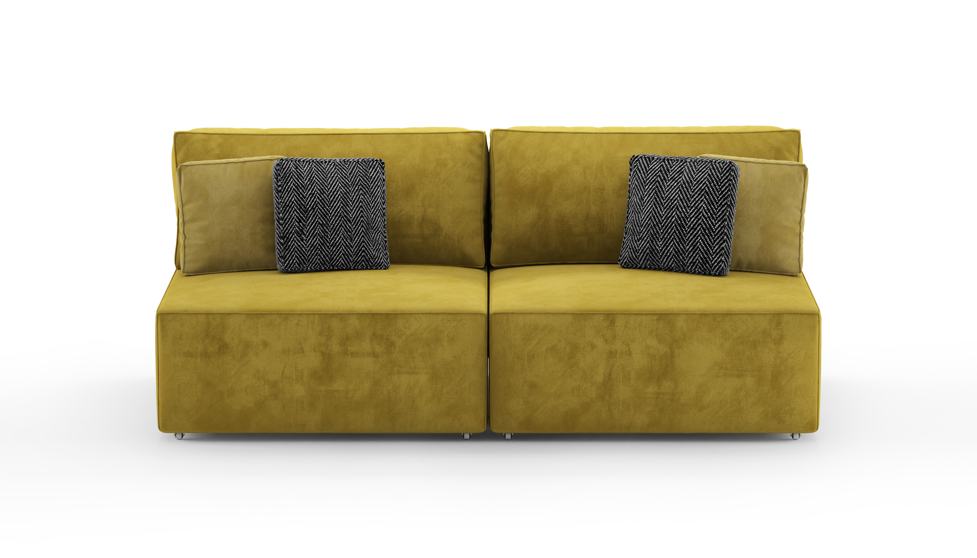 Изображение товара Раскладной диван Mebelroom Тедди велюр горчичный 200x160 см