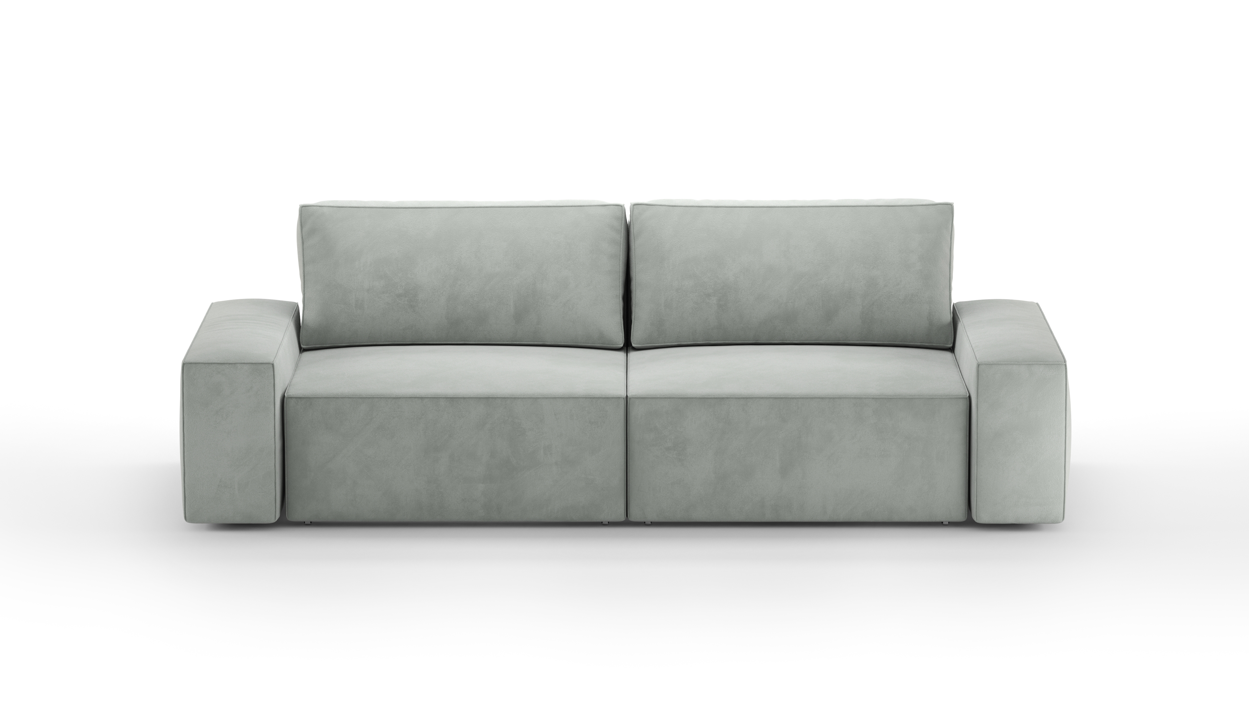 Изображение товара Диван раскладной Mebelroom Brandy 250x80x100 см велюр цвет светло-серый