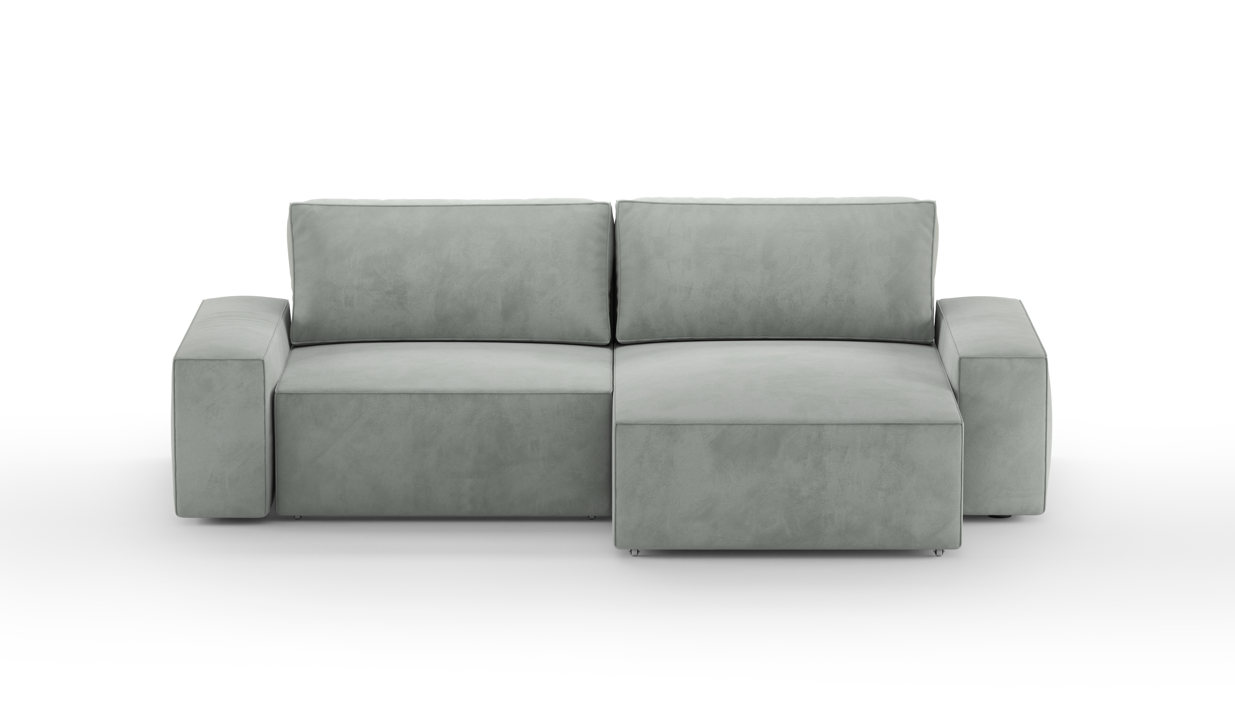 Изображение товара Диван раскладной Mebelroom Brandy 250x80x160 см велюр светло-серый