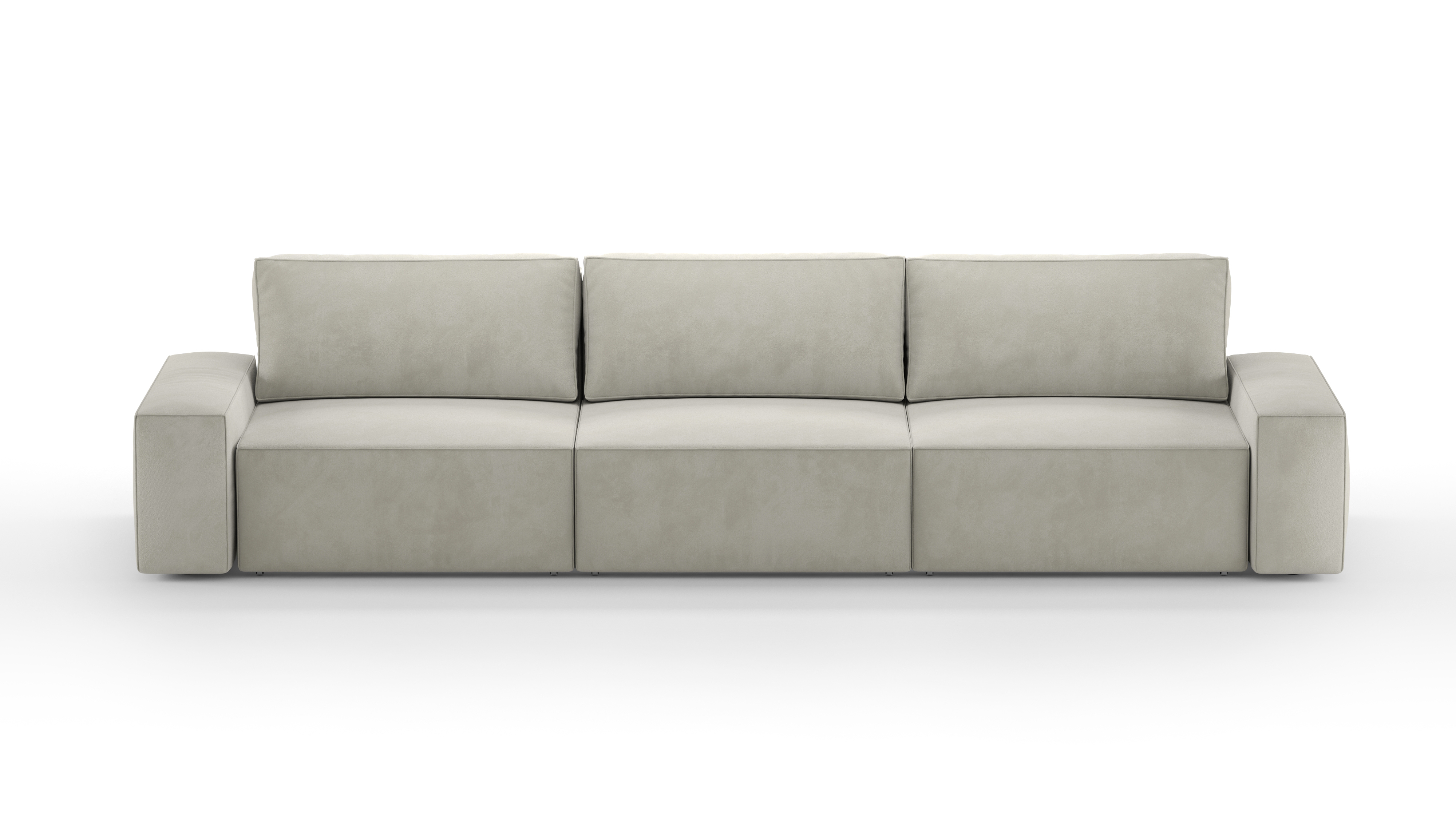 Изображение товара Диван раскладной Mebelroom Brandy 350x80x100 см велюр бежевый