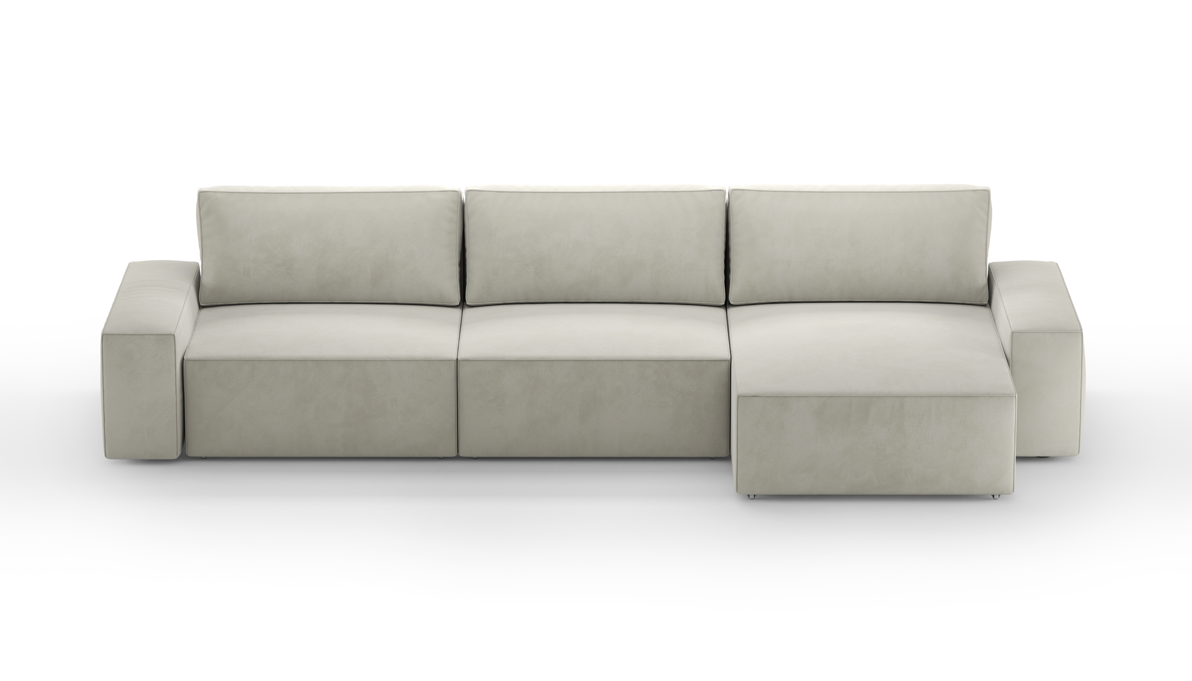 Изображение товара Диван раскладной Mebelroom Brandy 350x80x160 см велюр бежевый