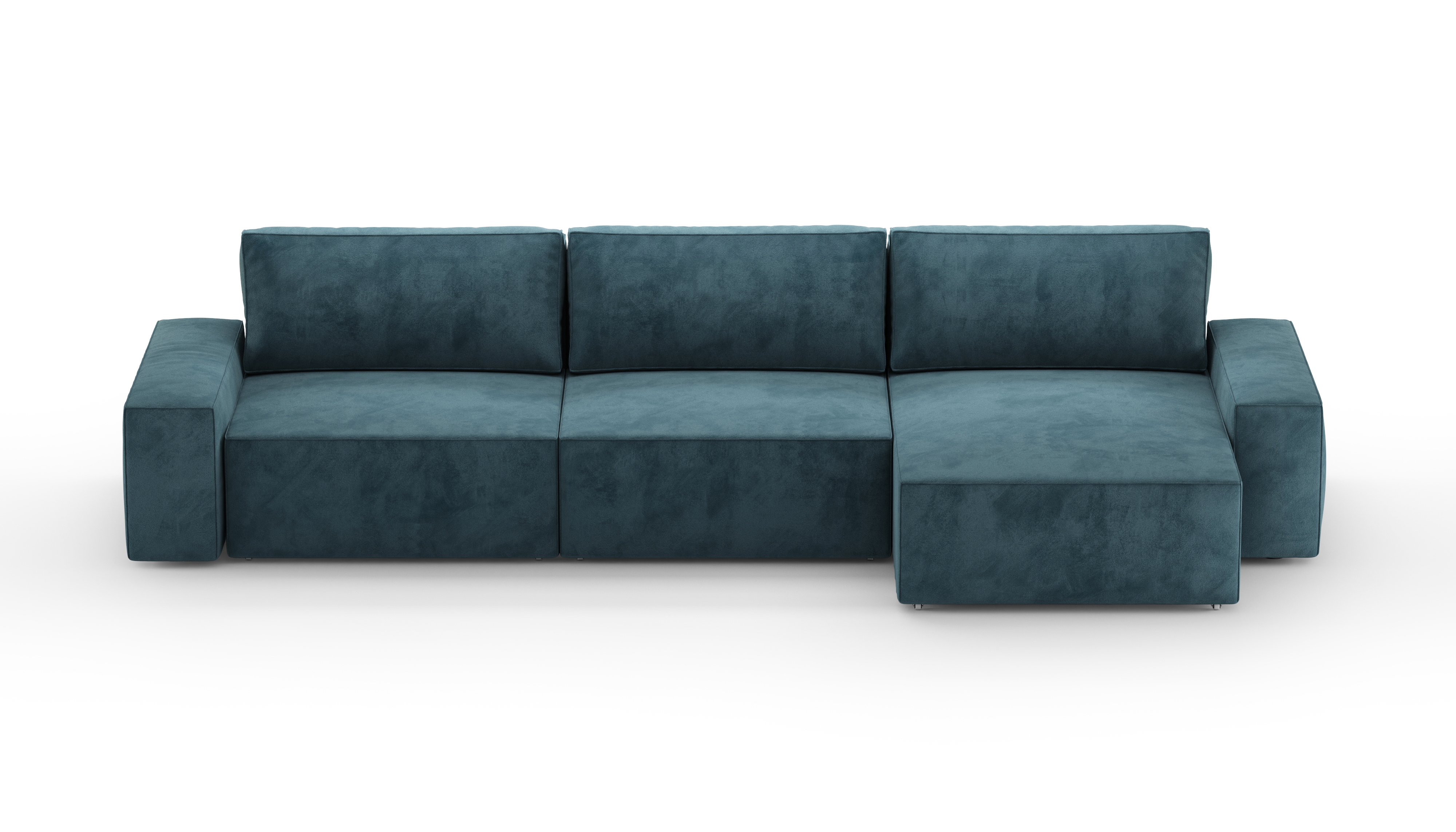 Изображение товара Диван раскладной Mebelroom Brandy темно-зеленый велюр 350x80x160 см