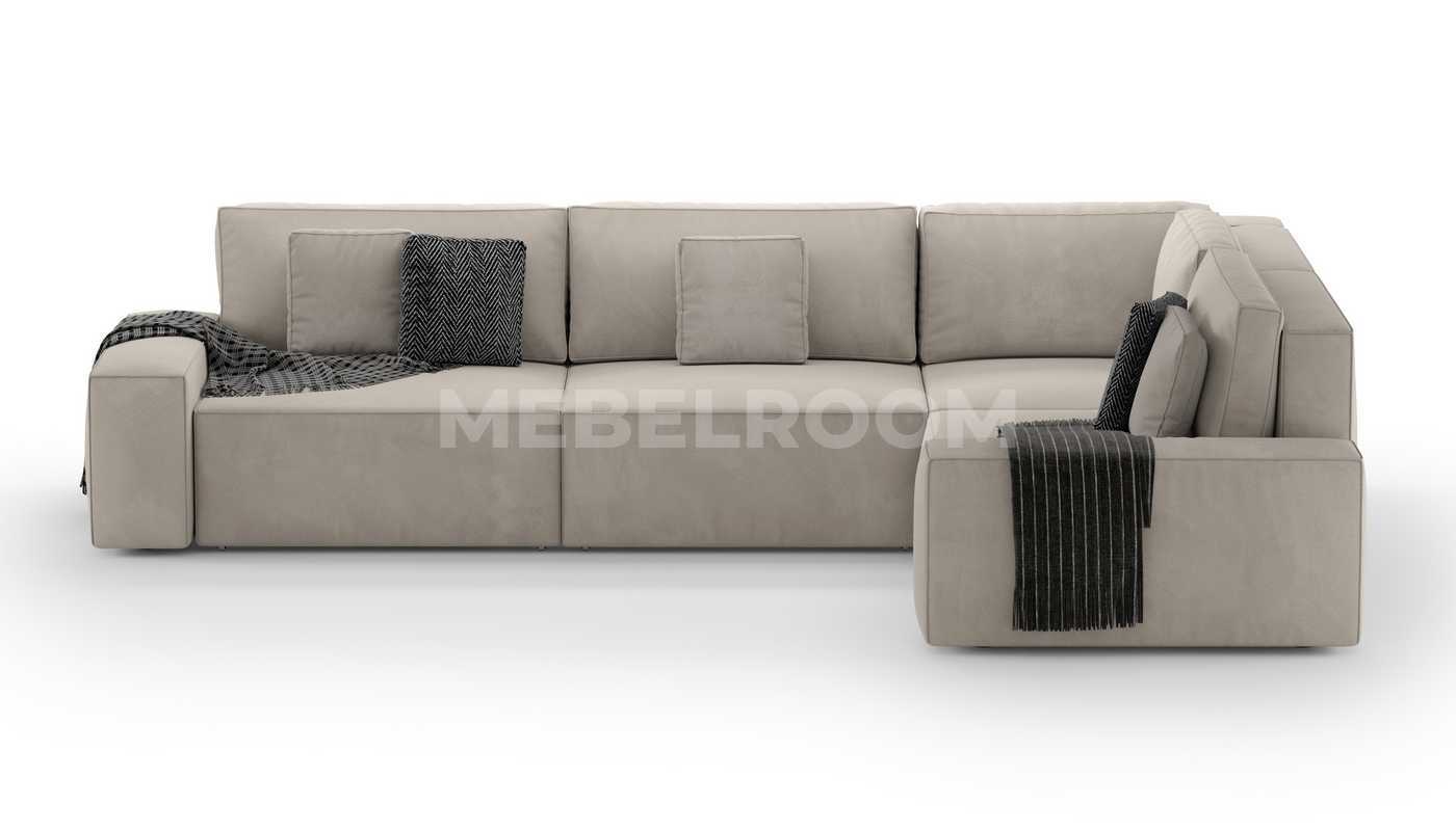 Изображение товара Диван кровать Велютто из велюра с ящиками и механизмом еврокнижка 325х80х100 см