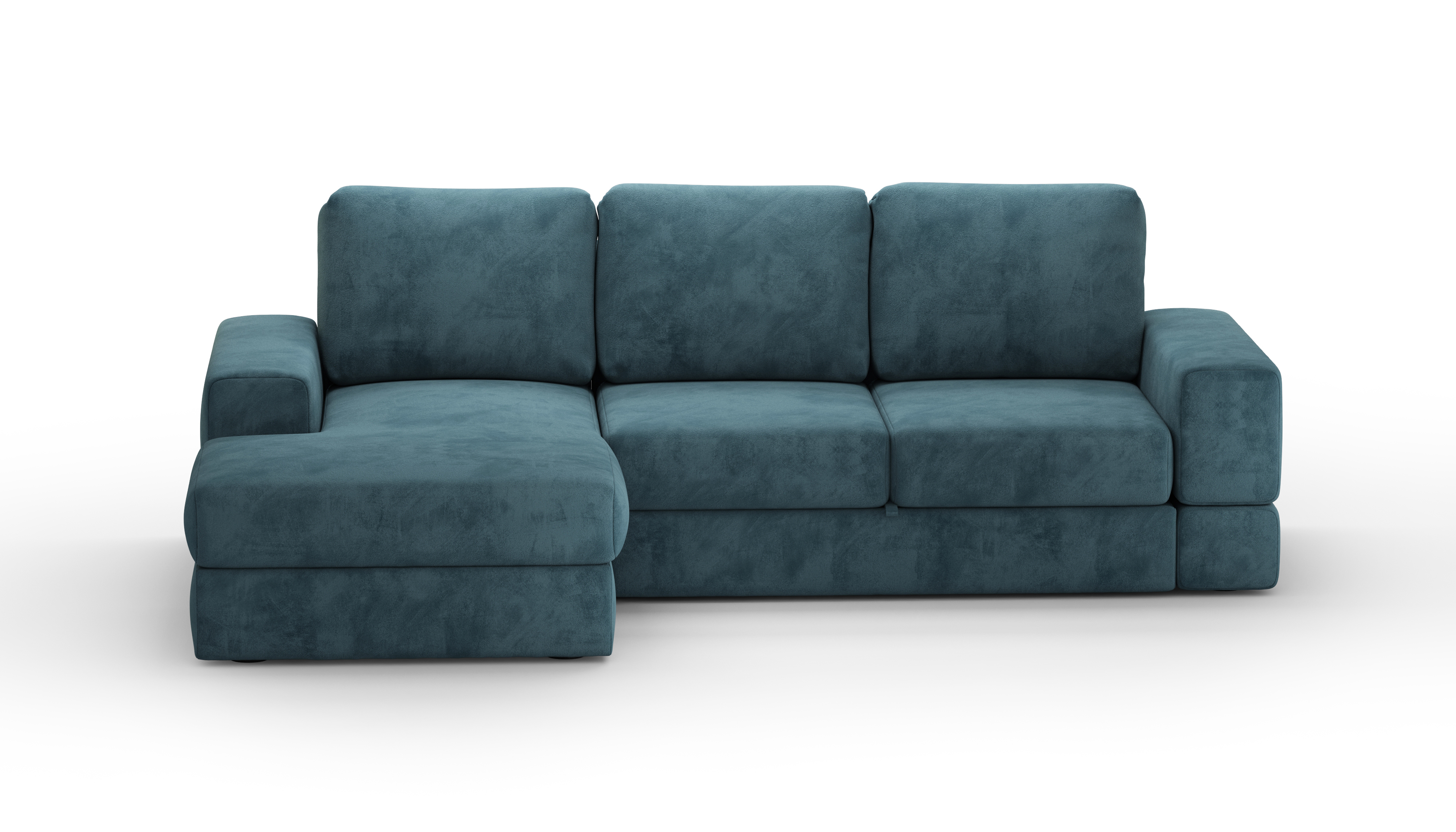 Изображение товара Угловой диван Brandy 260x160 см велюр темно-зеленый с ящиком Mebelroom