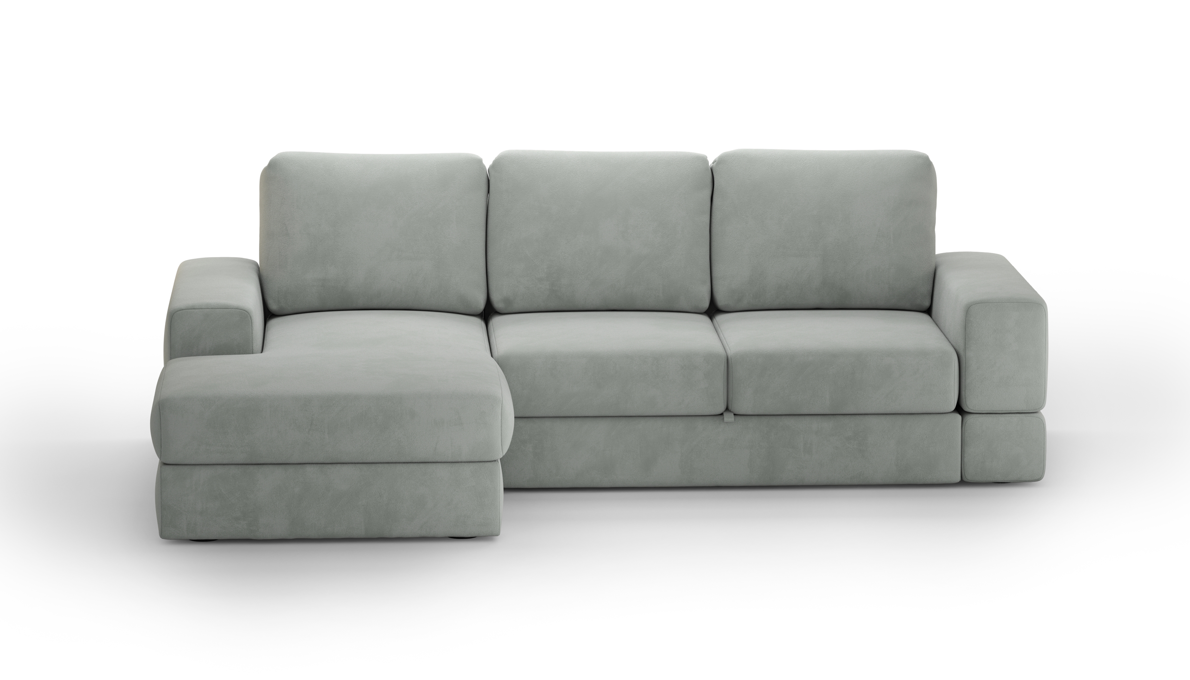 Изображение товара Угловой диван Brandy из велюра с механизмом дельфин и ящиком для хранения