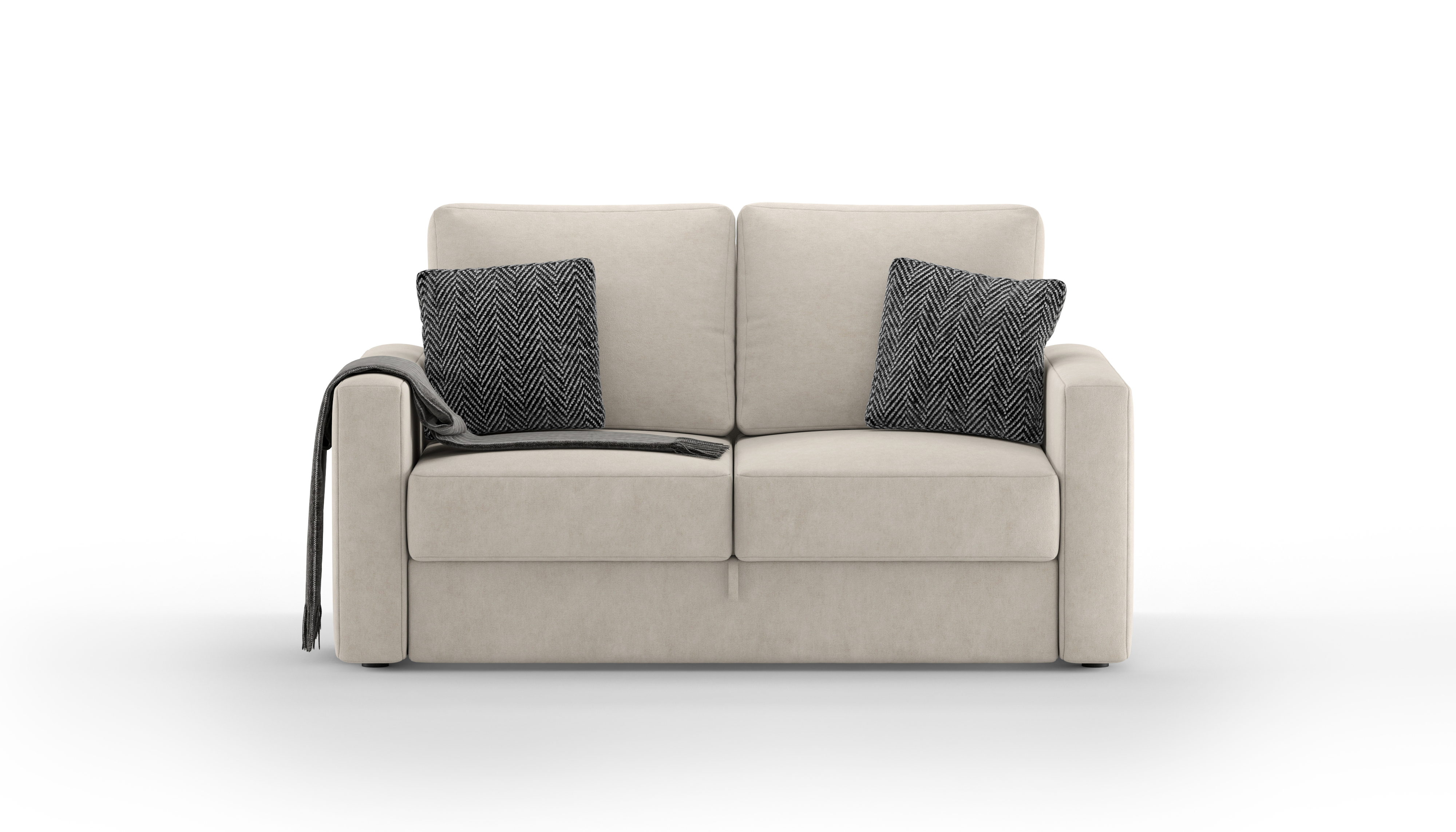 Изображение товара Диван раскладной Mebelroom Бруно Velvet Lux 170x85x110 см велюр цвет бежевый