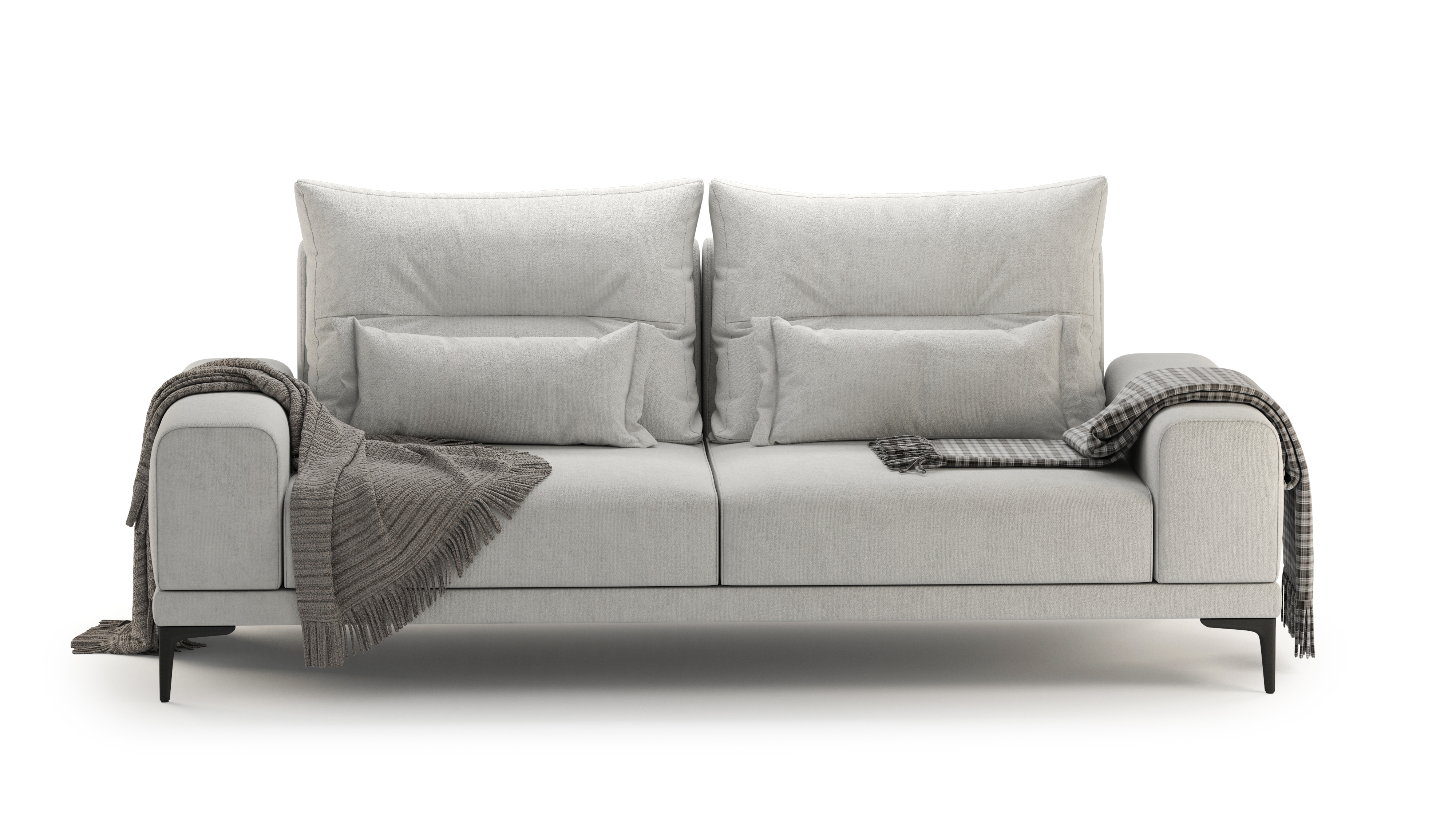 Изображение товара Диван раскладной Mebelroom Кёльн Clarins 222x80x105 см ткань цвет молочный