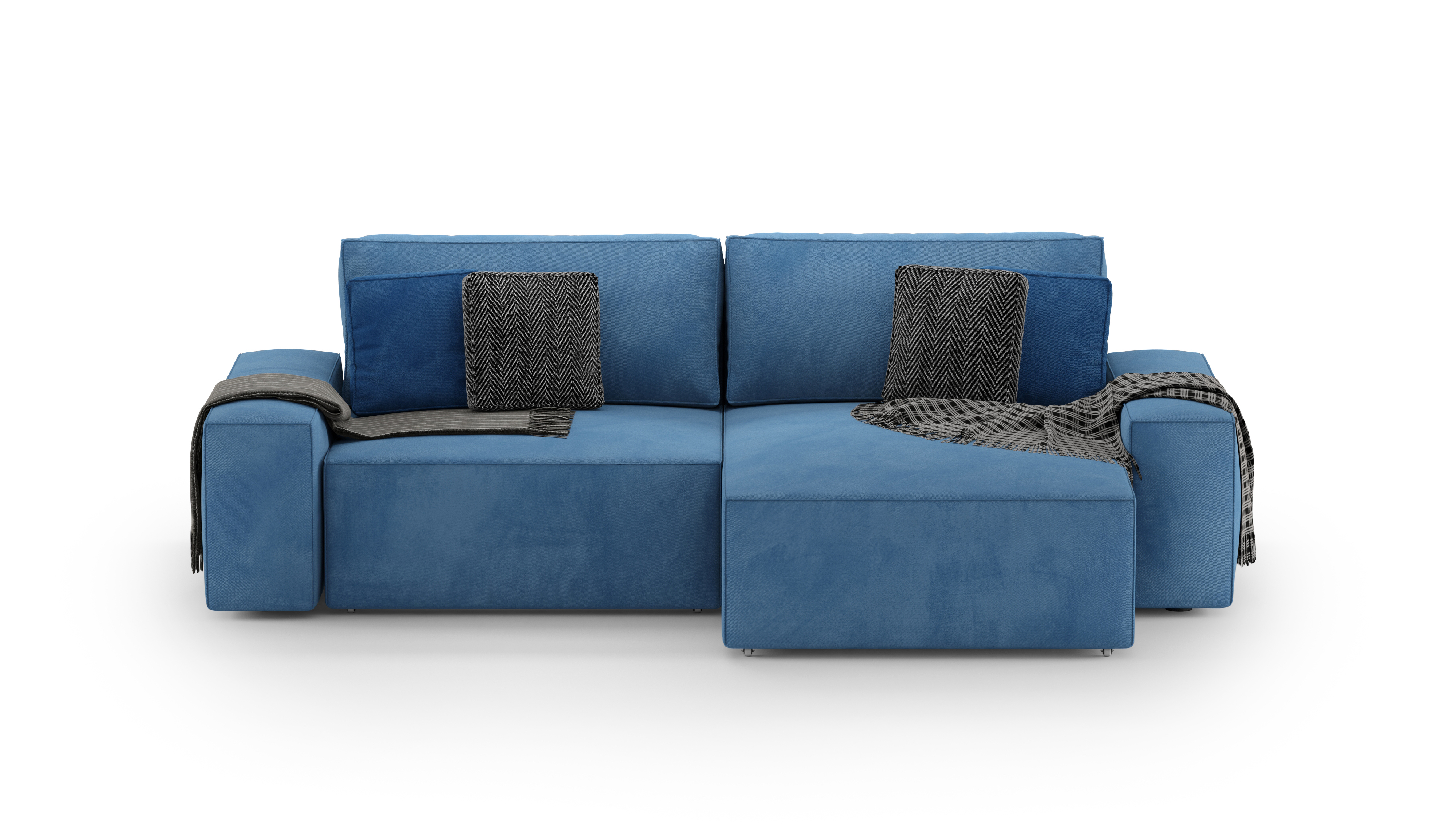 Изображение товара Диван раскладной Велютто 250x80x160 см велюр аквамарин Mebelroom