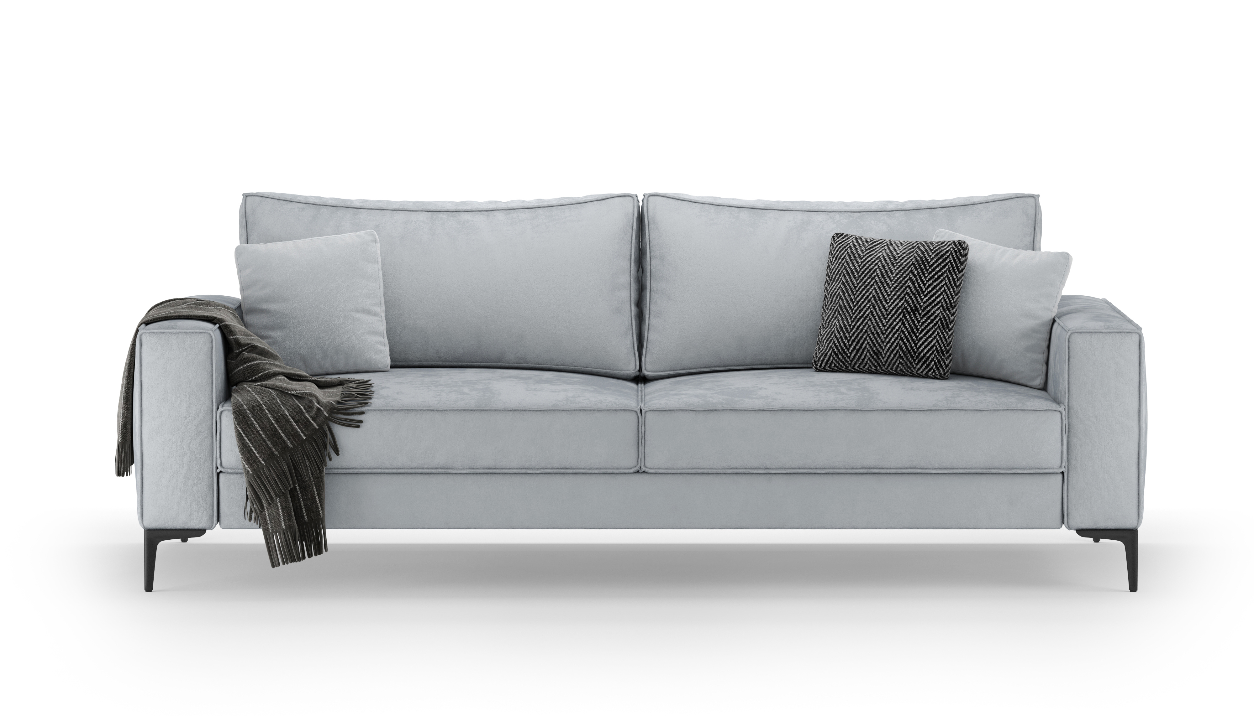 Изображение товара Диван раскладной Mebelroom Мэдисон 240x77x100 см велюр цвет светло-серый