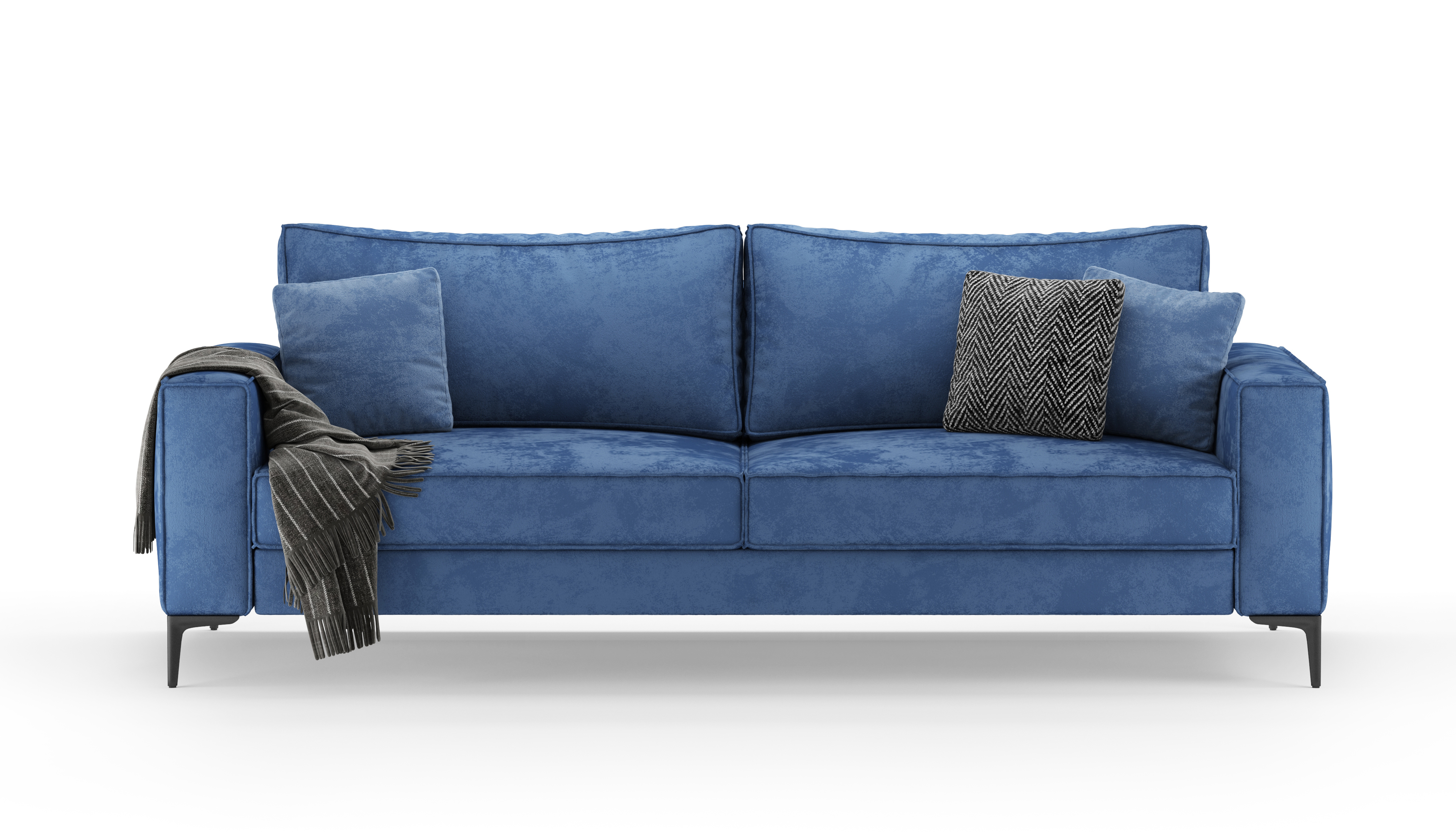 Изображение товара Диван раскладной Mebelroom Мэдисон 240 см голубой велюр