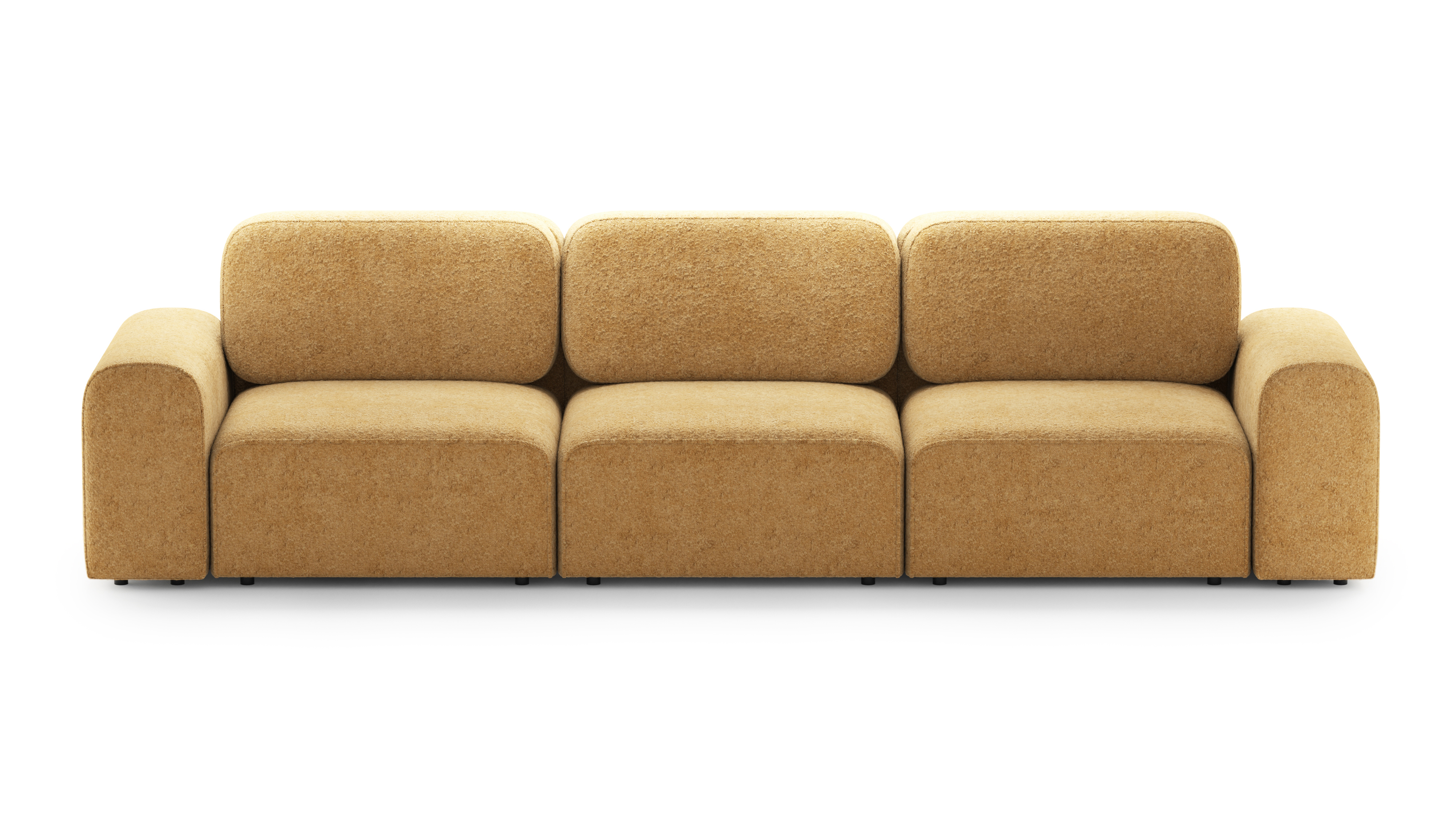 Изображение товара Диван раскладной Mebelroom Парма 380x90x105 см ткань цвет желтый