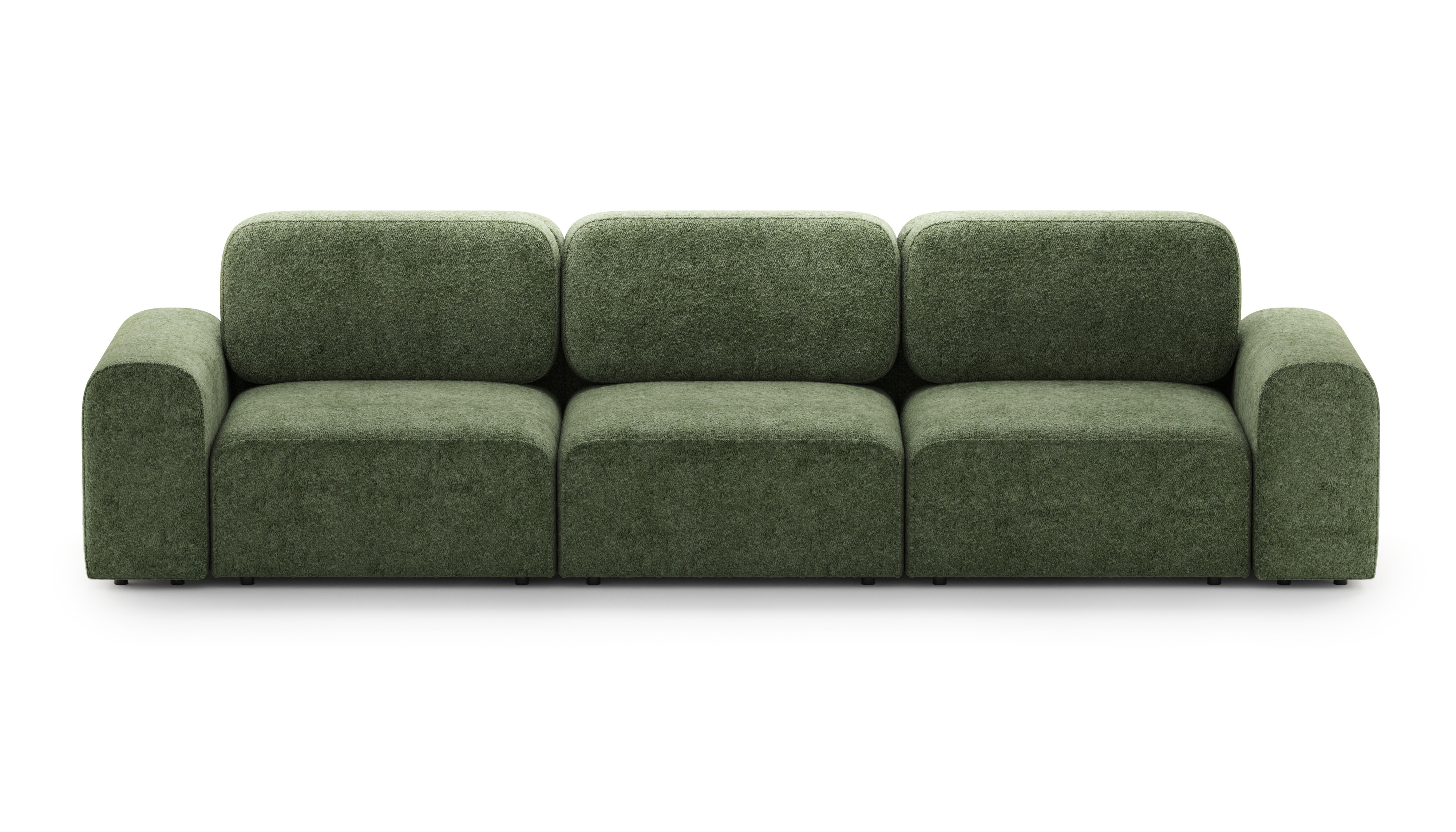 Изображение товара Диван раскладной Mebelroom Парма 380x90x105 см зеленый ткань стиль Лофт