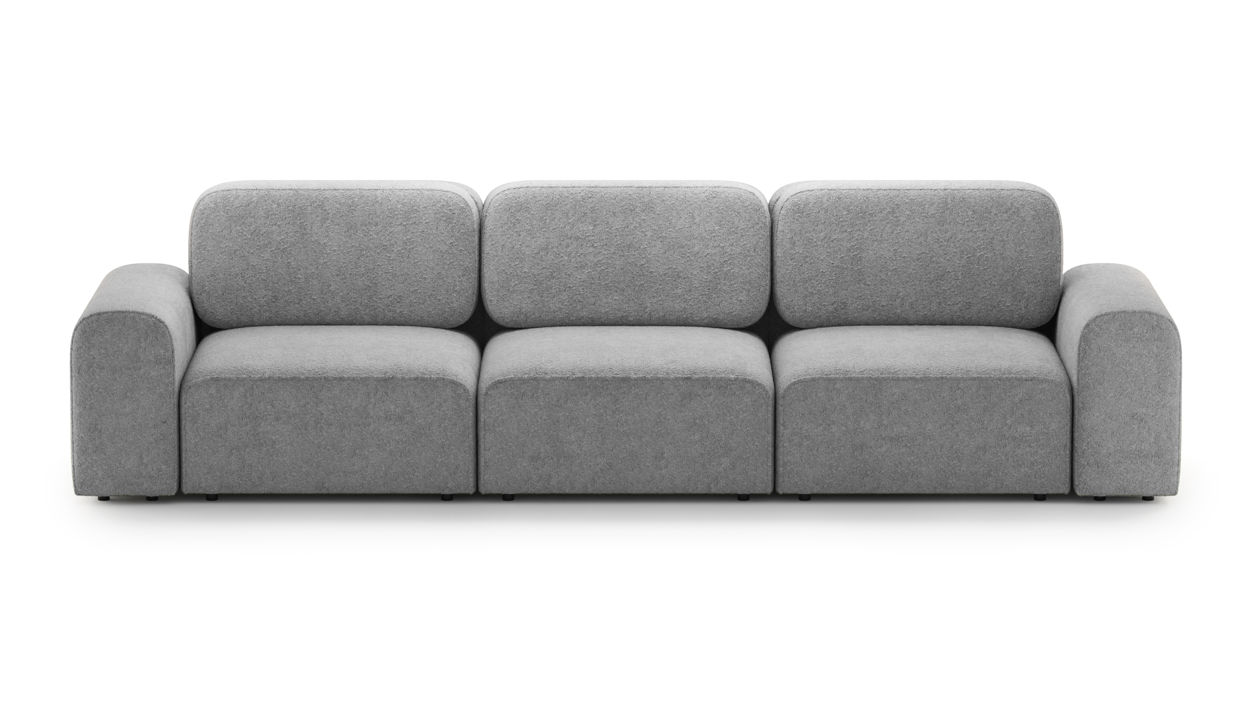 Изображение товара Диван раскладной Mebelroom Парма 380x90x105 см ткань цвет светло-серый